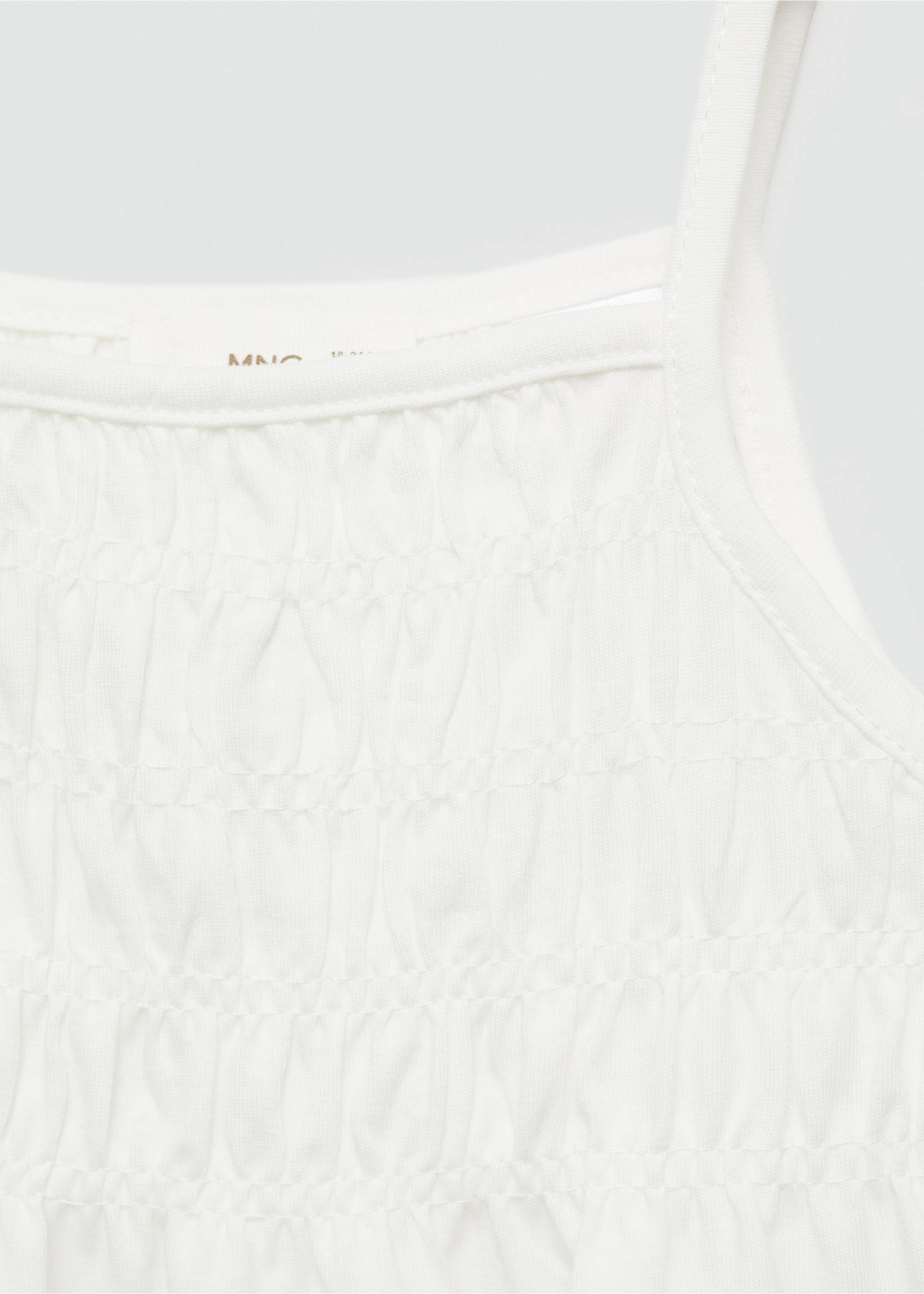 Gathered details dress - Details of the article 8, Off White. Ref: 67037924-00.