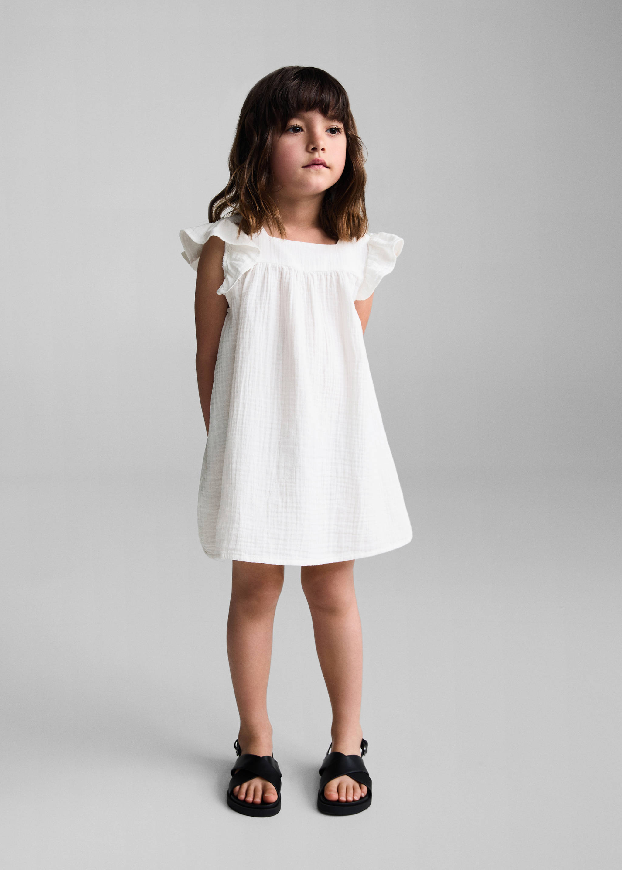 Vestido algodón volantes - Plano general