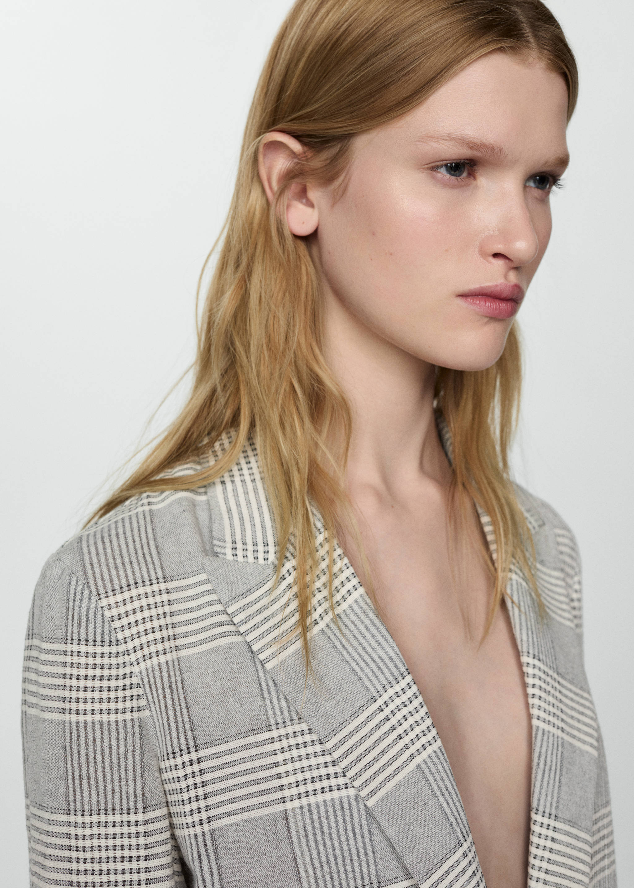 Blazer estampat quadres - Detall de l'article 1