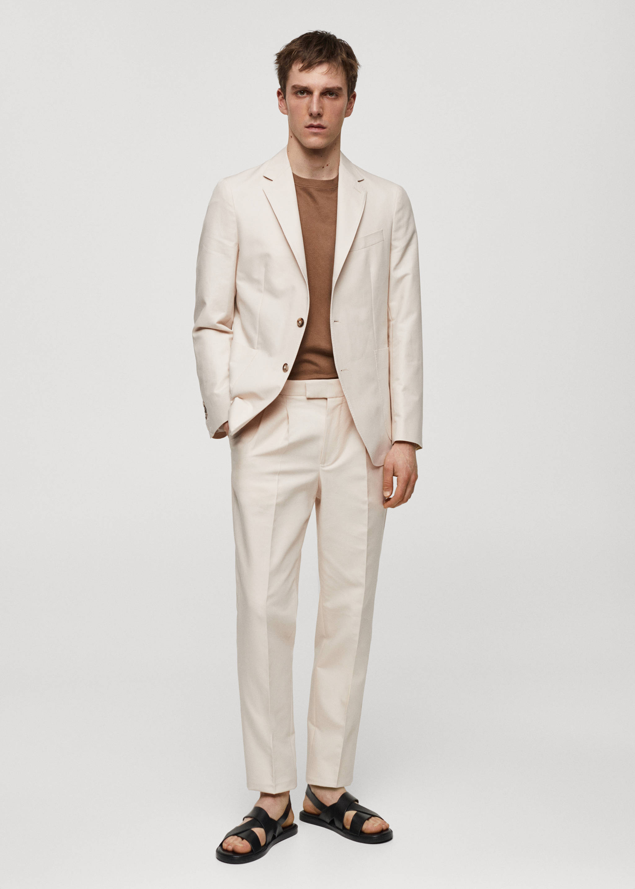 Americana vestit slim fit 100% cotó - Pla general