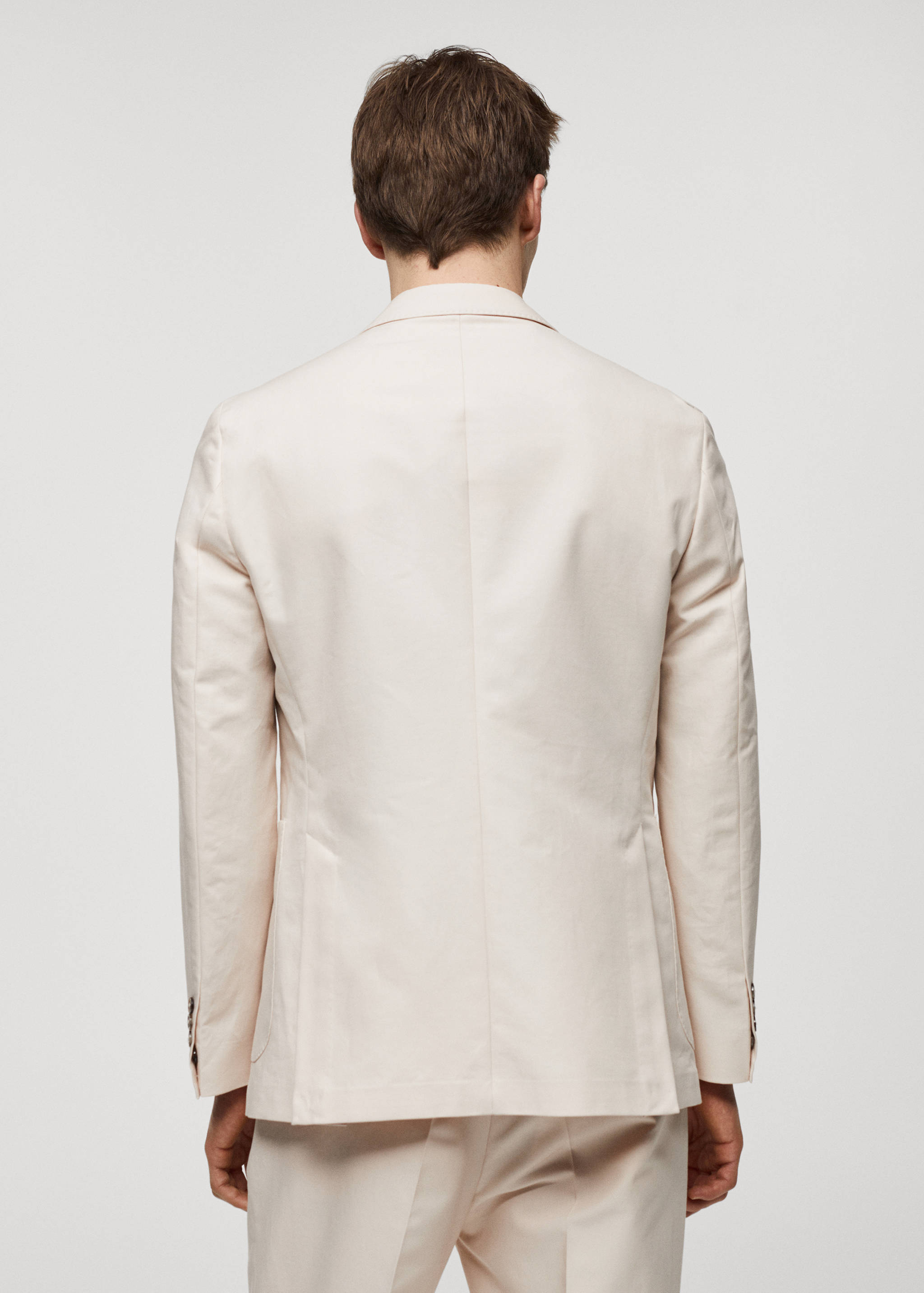 Americana vestit slim fit 100% cotó - Revers de l'article