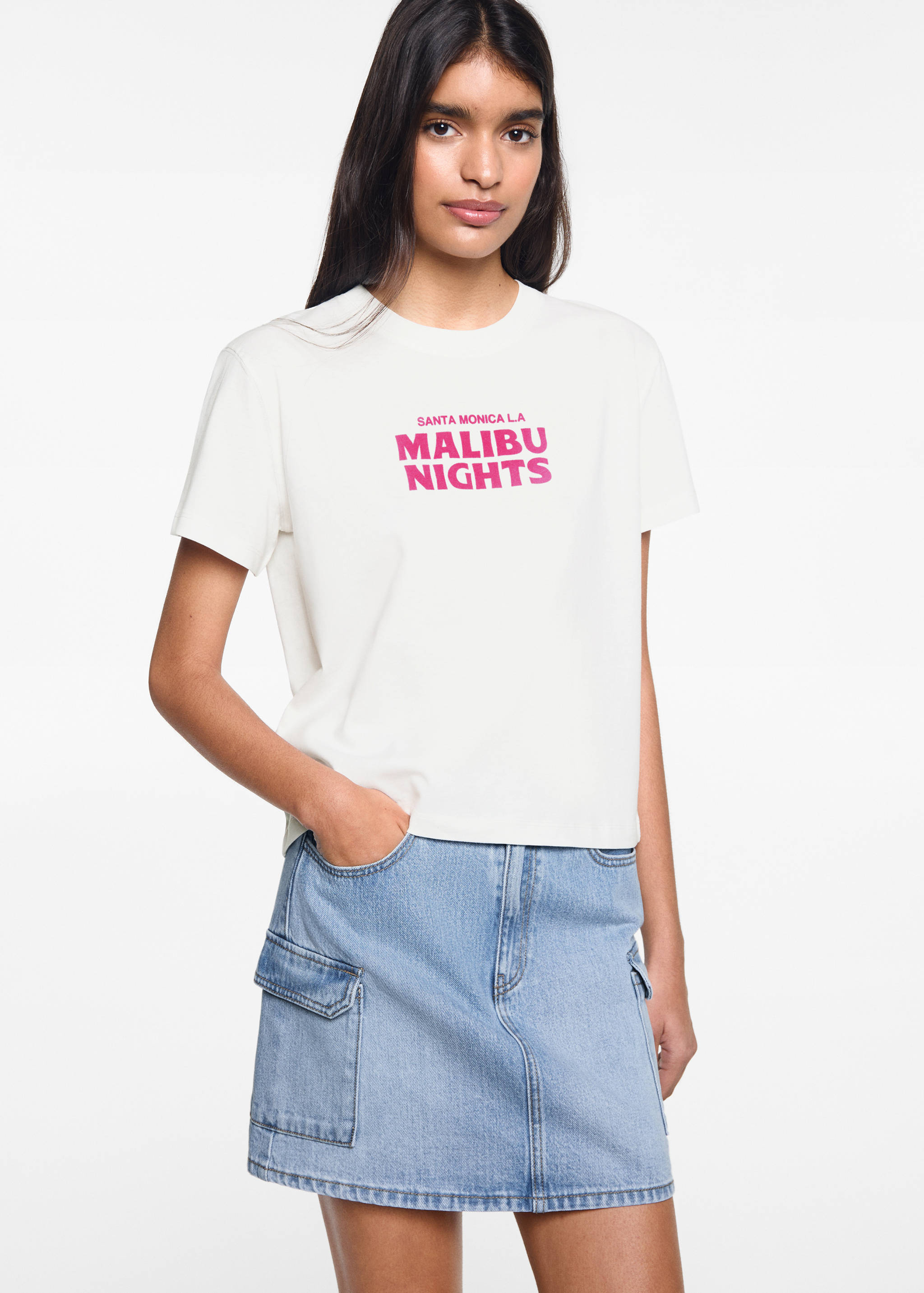 Printed message T-shirt - Medium plane