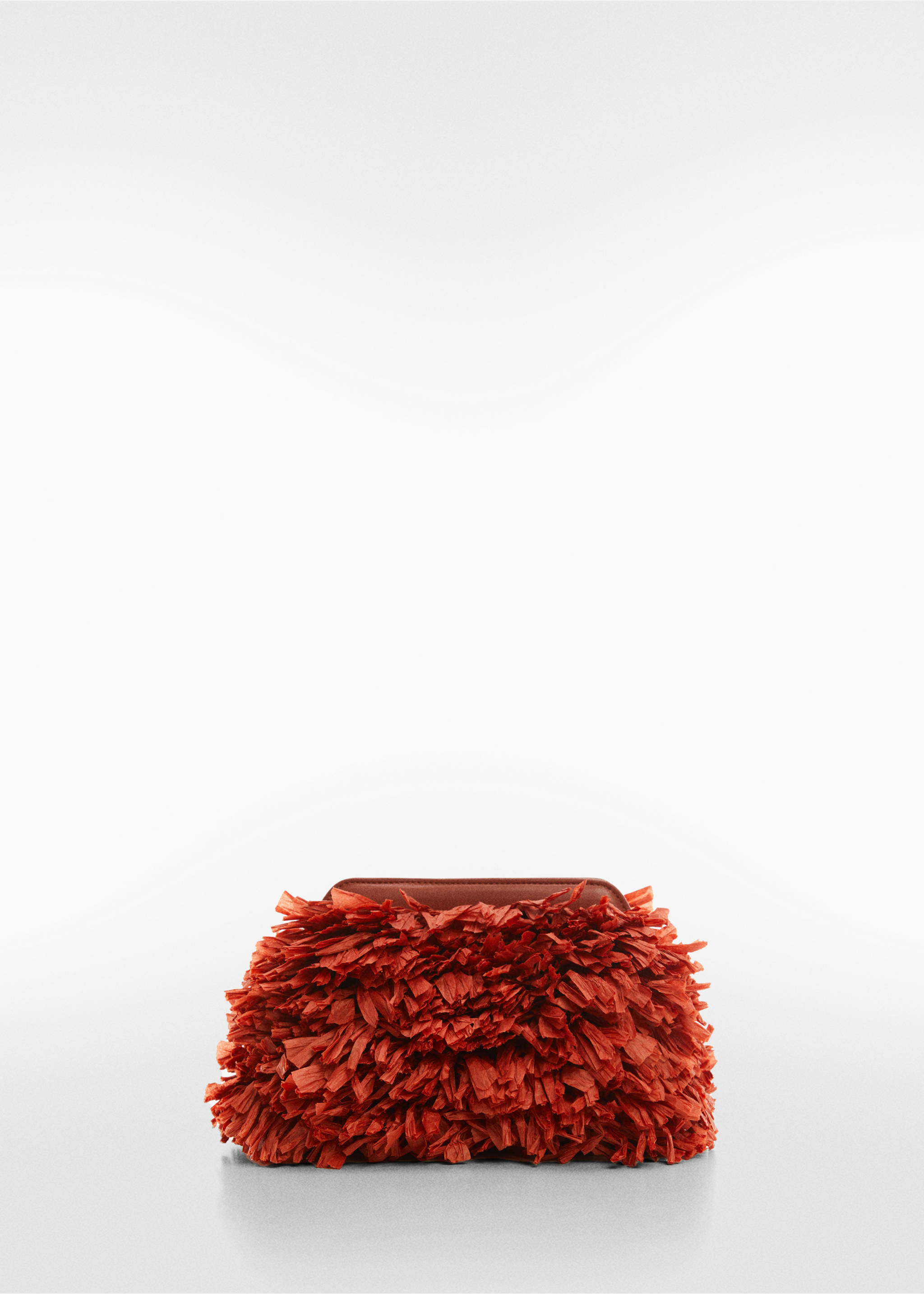 Clutch mit Fransen - Artikel ohne Model, Bräunliches Orange. Ref: 67038635-00.