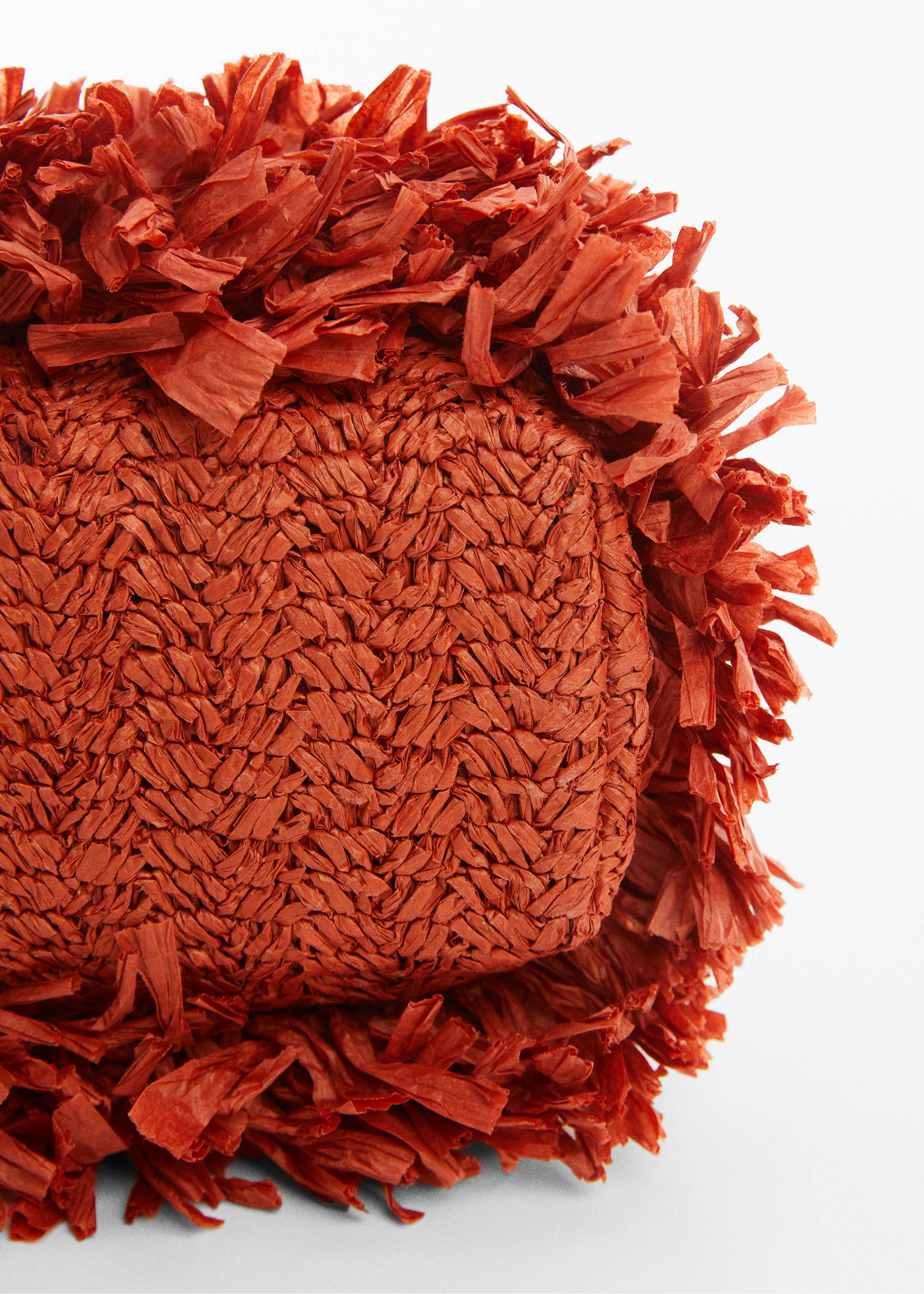 Clutch mit Fransen - Detail des Artikels 3, Bräunliches Orange. Ref: 67038635-00.