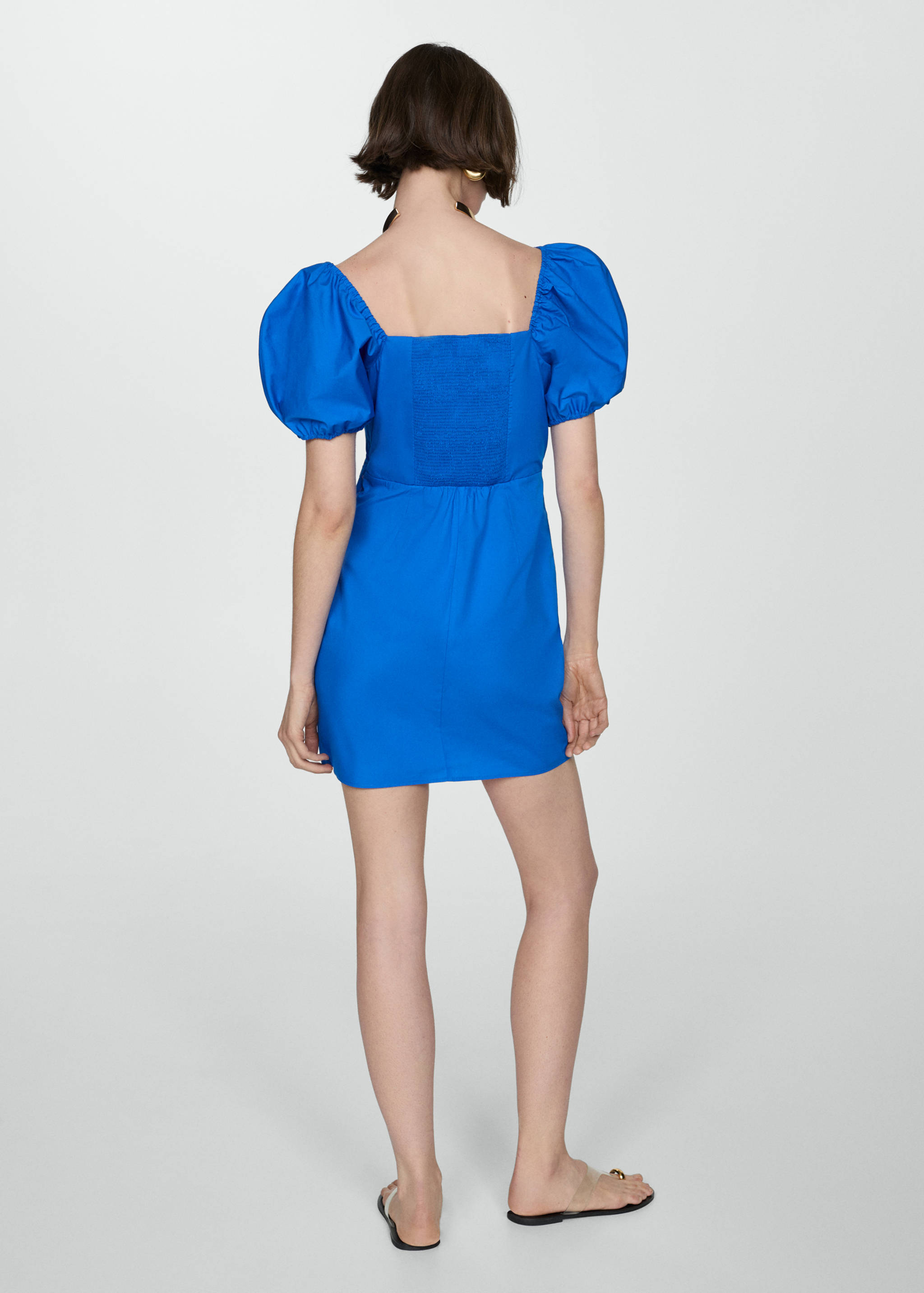 Printkleid mit Ballonärmel - Rückseite des Artikels