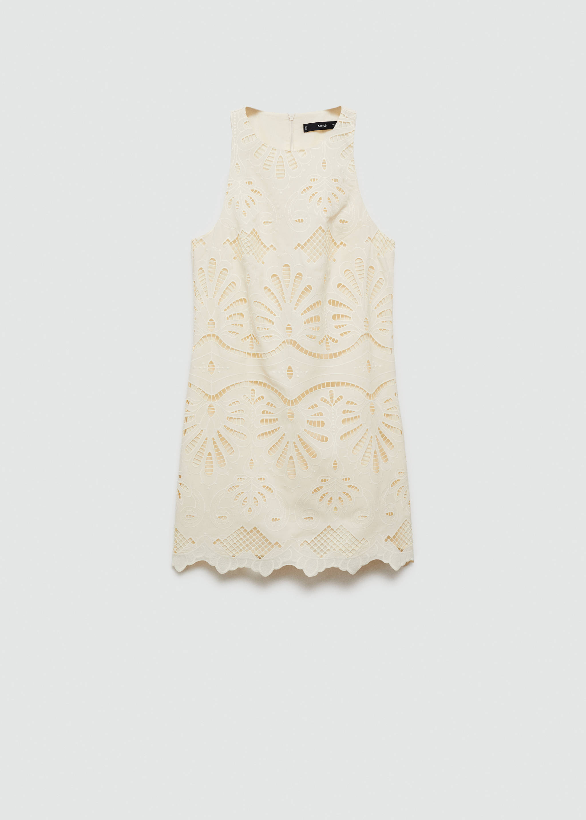 Embroidered short dress - Article without model