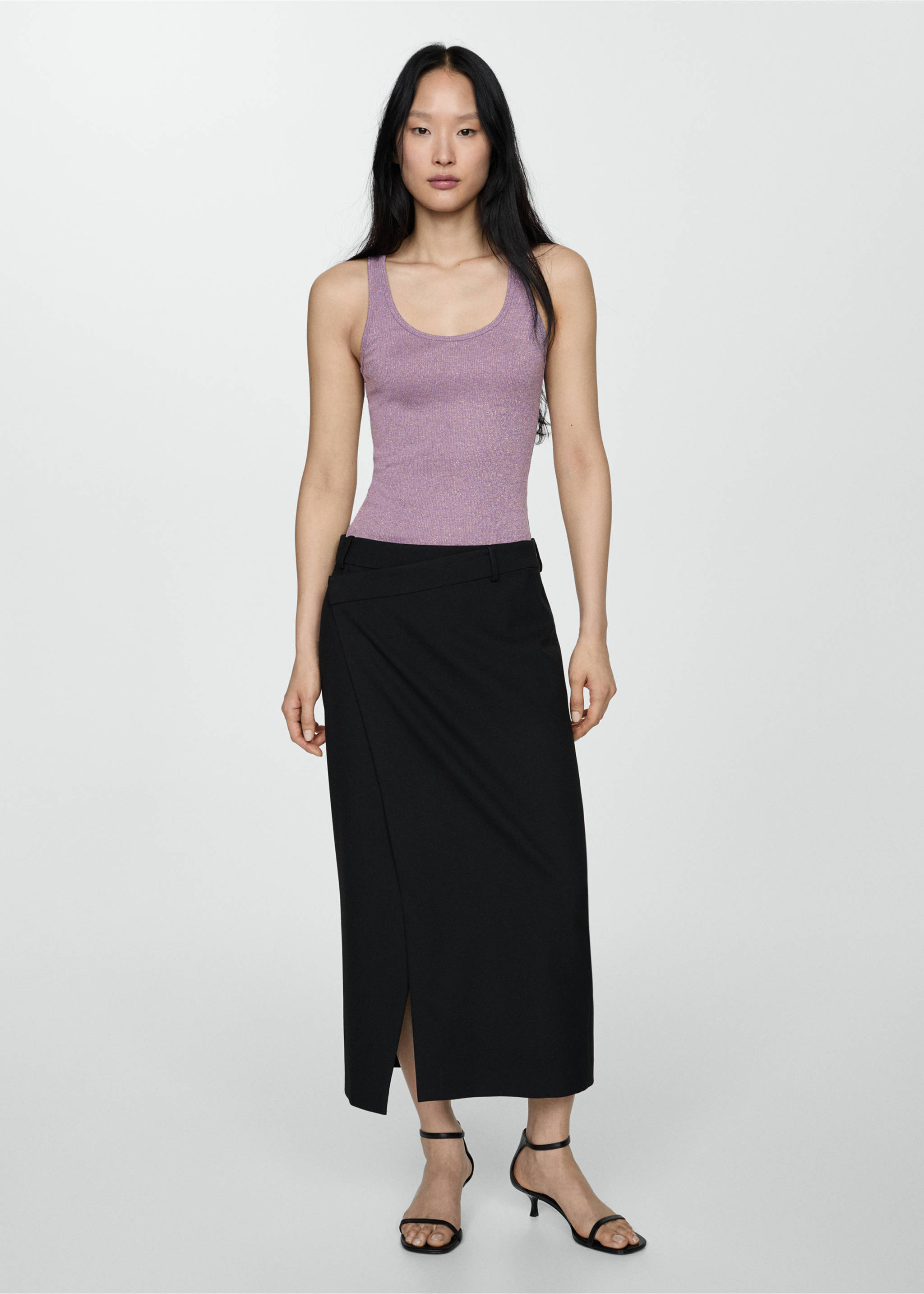 Lurex knitted top - General plane, Lilac. Ref: 67038648-00.