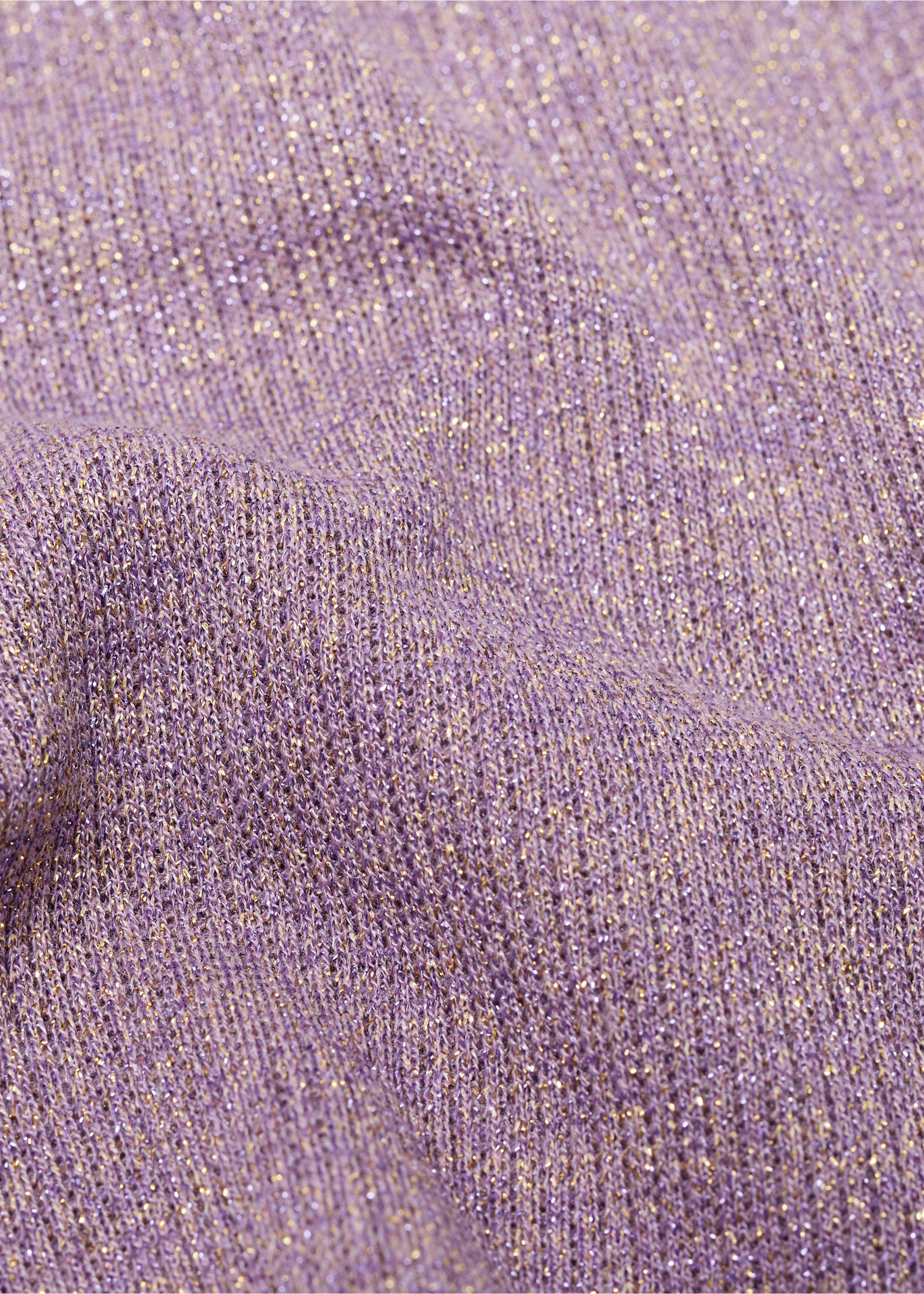 Lurex knitted top - Details of the article 8, Lilac. Ref: 67038648-00.