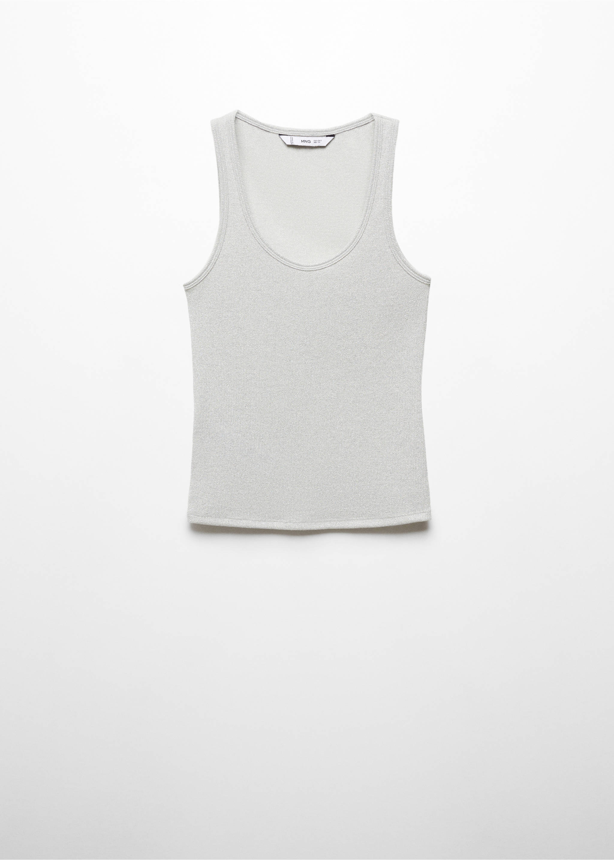 Strick-Top mit Lurex - Artikel ohne Model, Silber. Ref: 67038648-00.