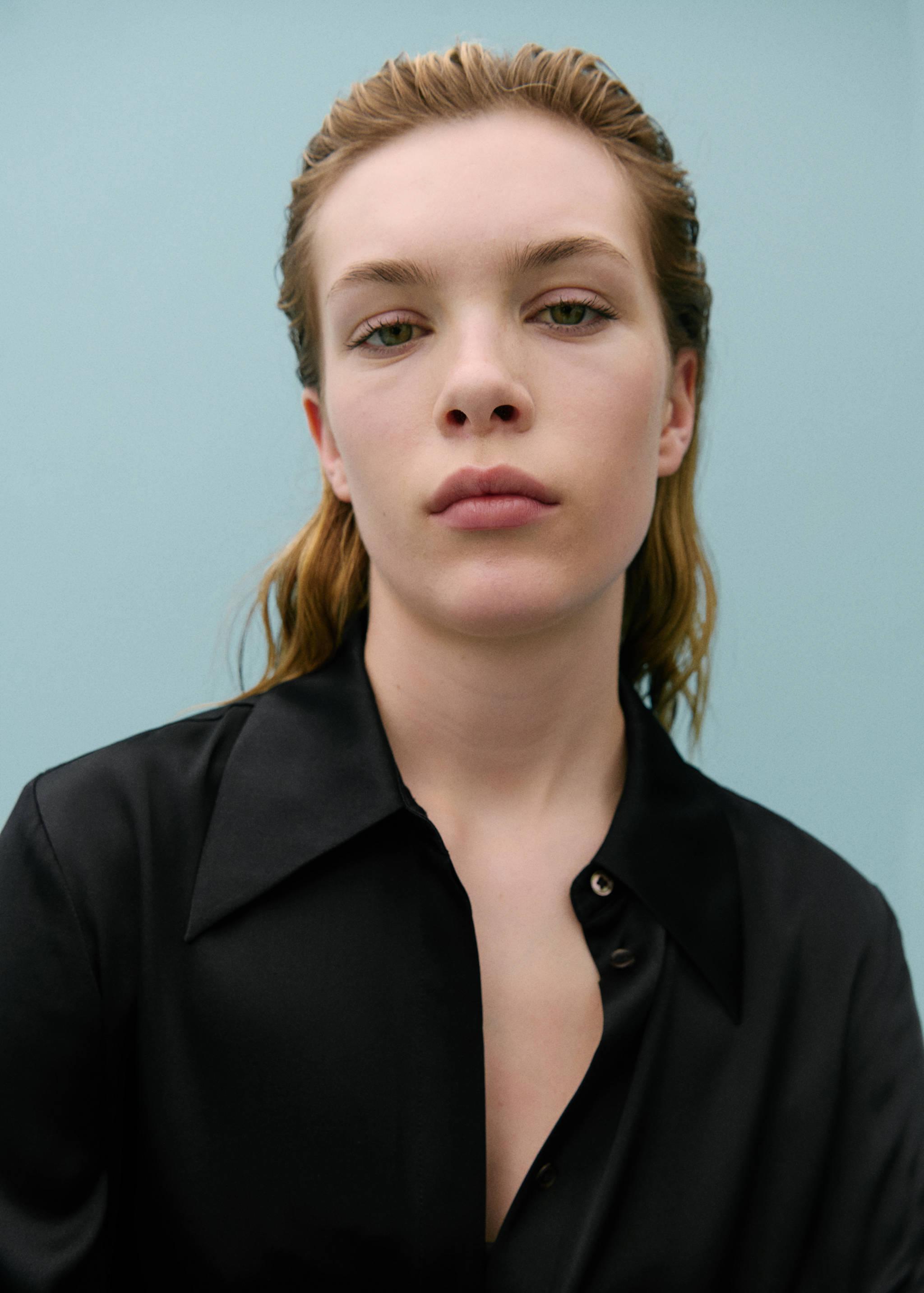 Satin silk shirt - Details of the article 1