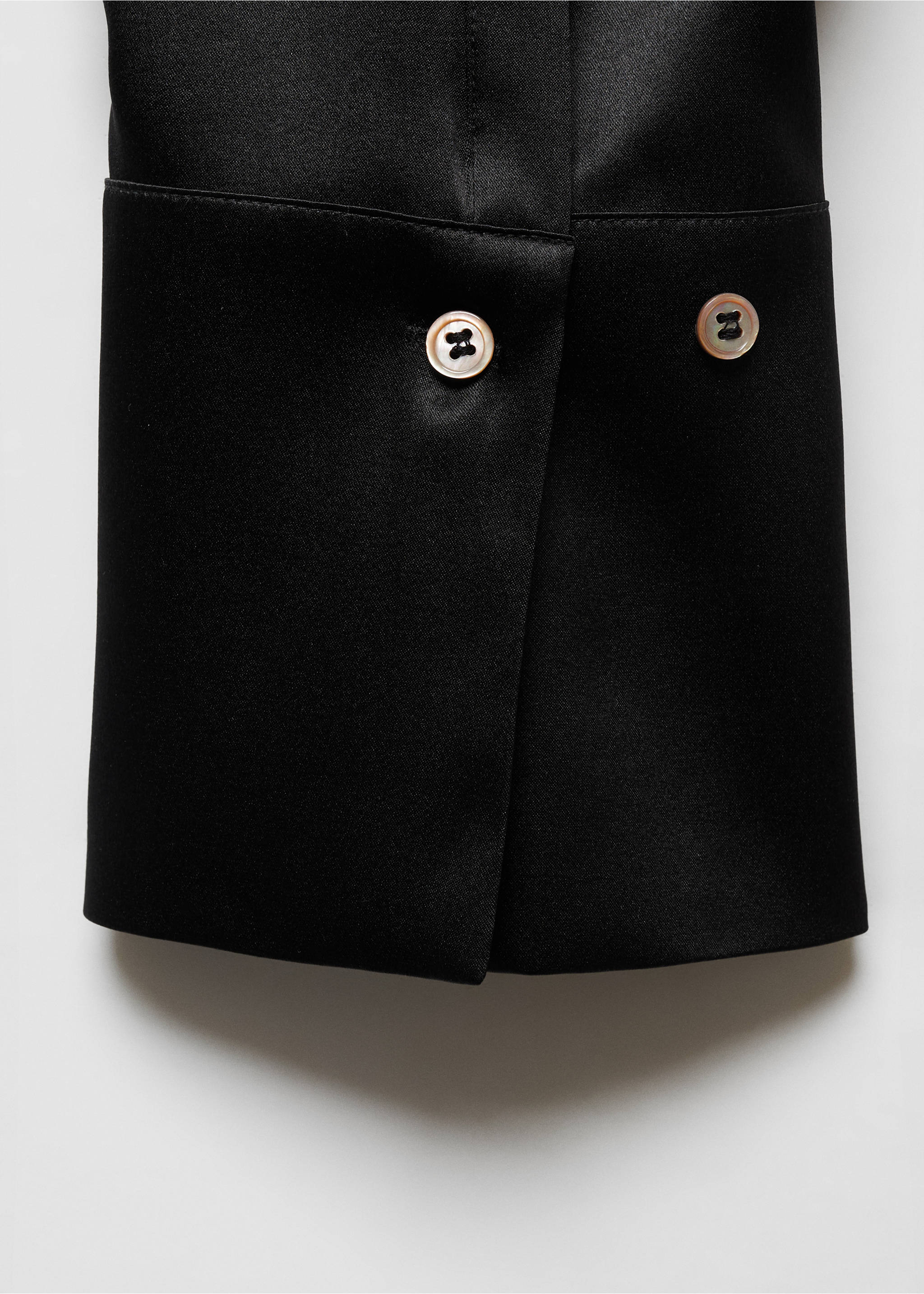 Satin silk shirt - Details of the article 0, Black. Ref: 67038653-00.