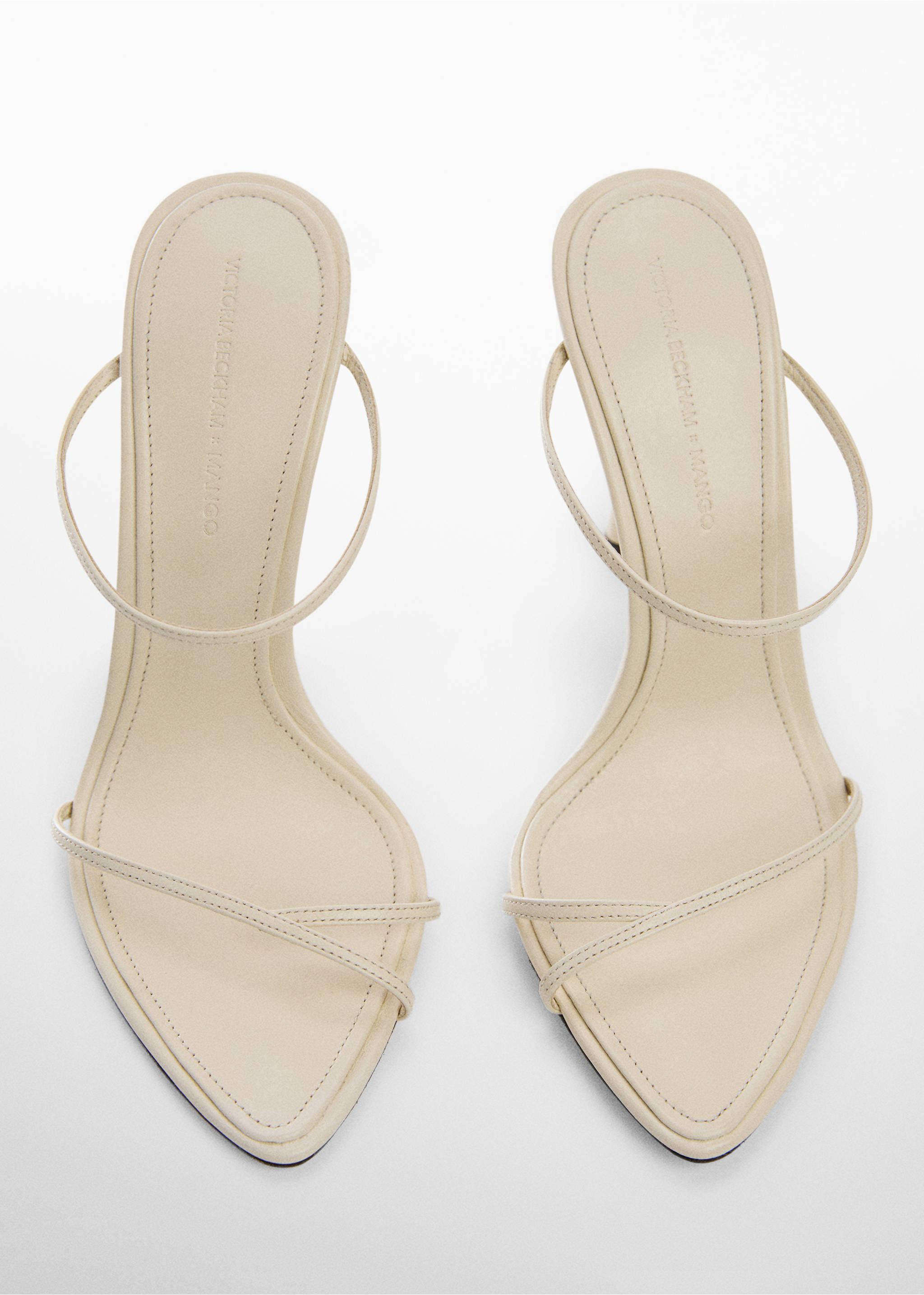 Sandales cuir talon incliné - Détail de l'article 3, Nude. Ref: 67038655-00.