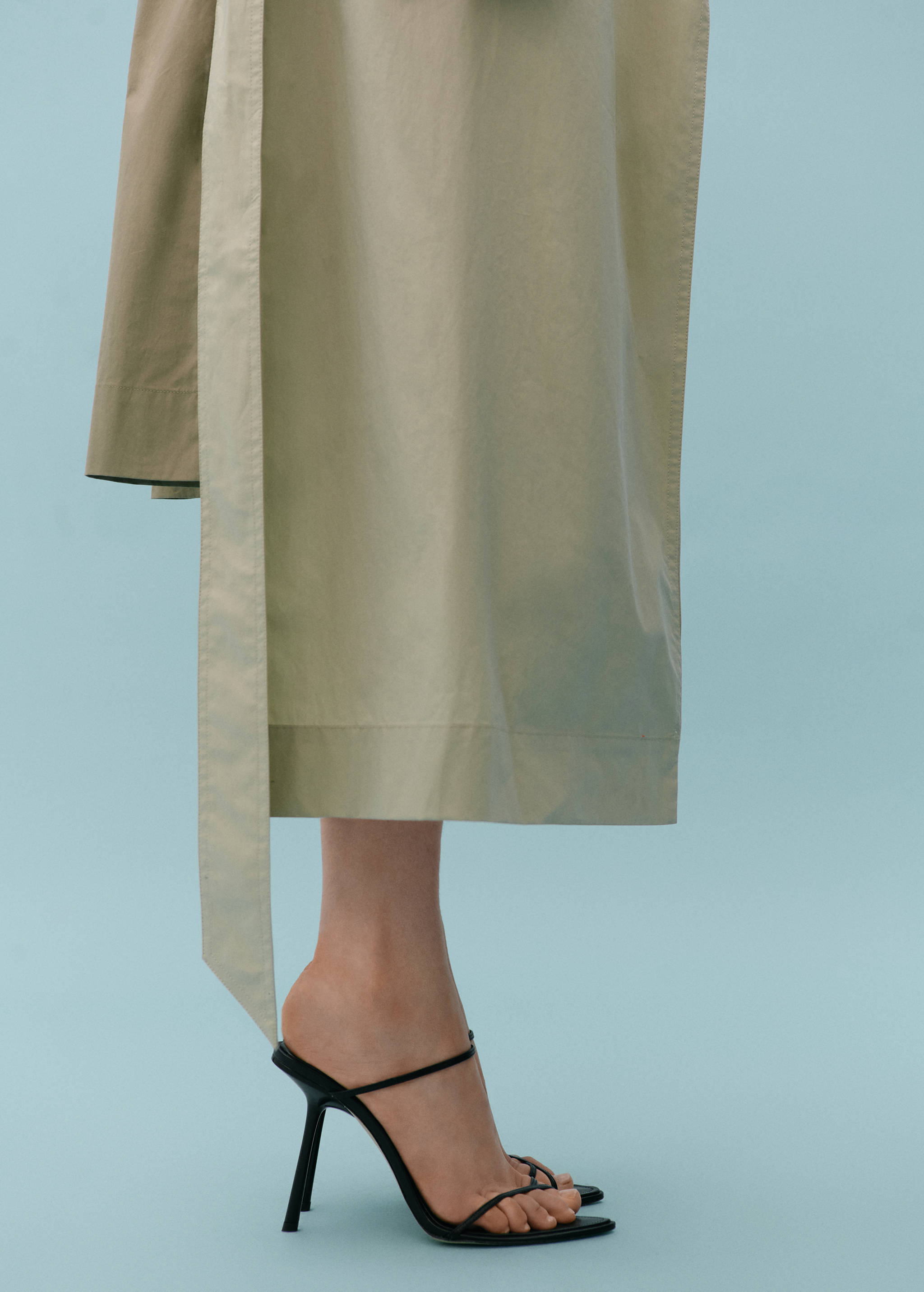 Sandales cuir talon incliné - Plan général