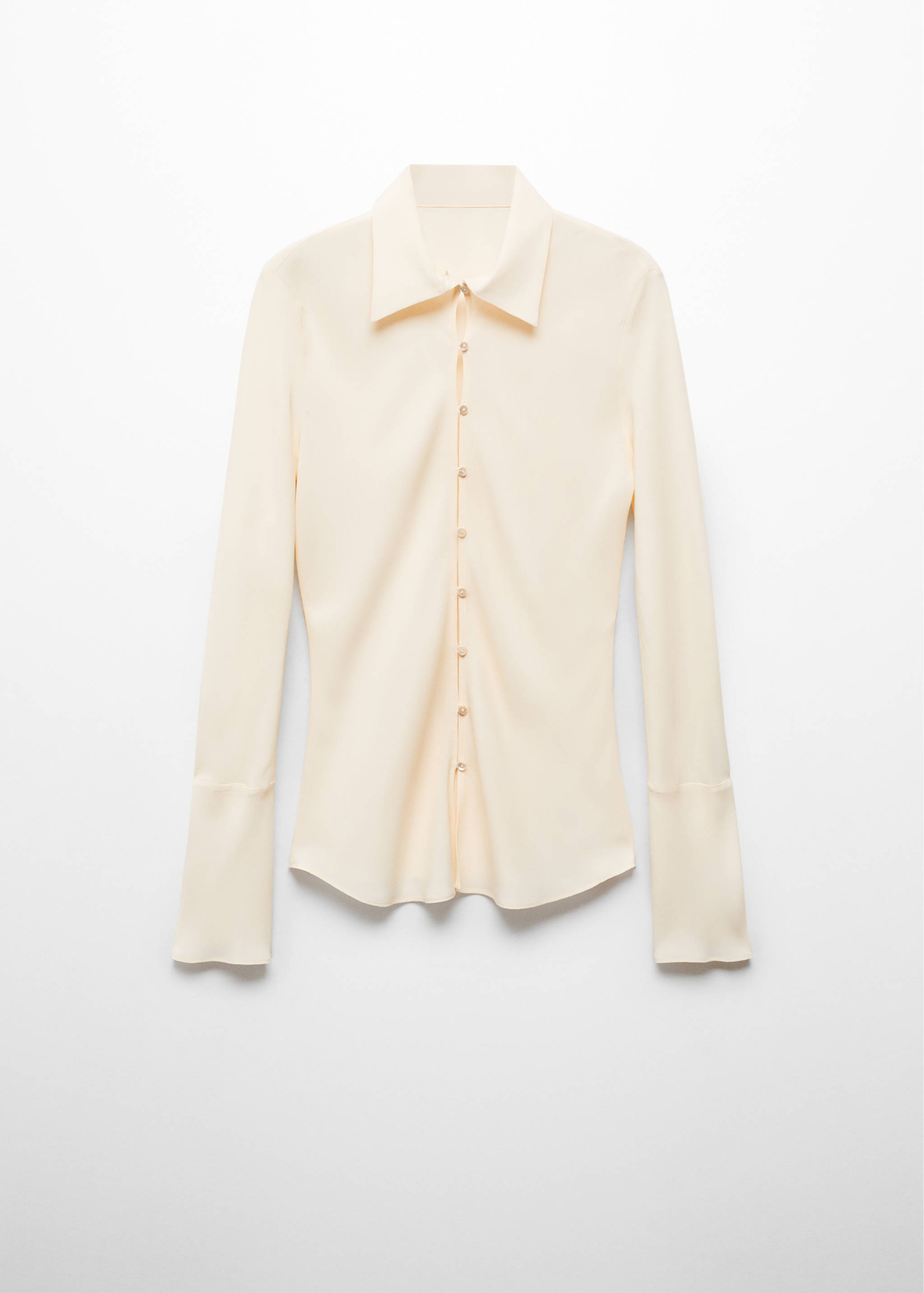 Silk-blend button-down shirt - Article without model