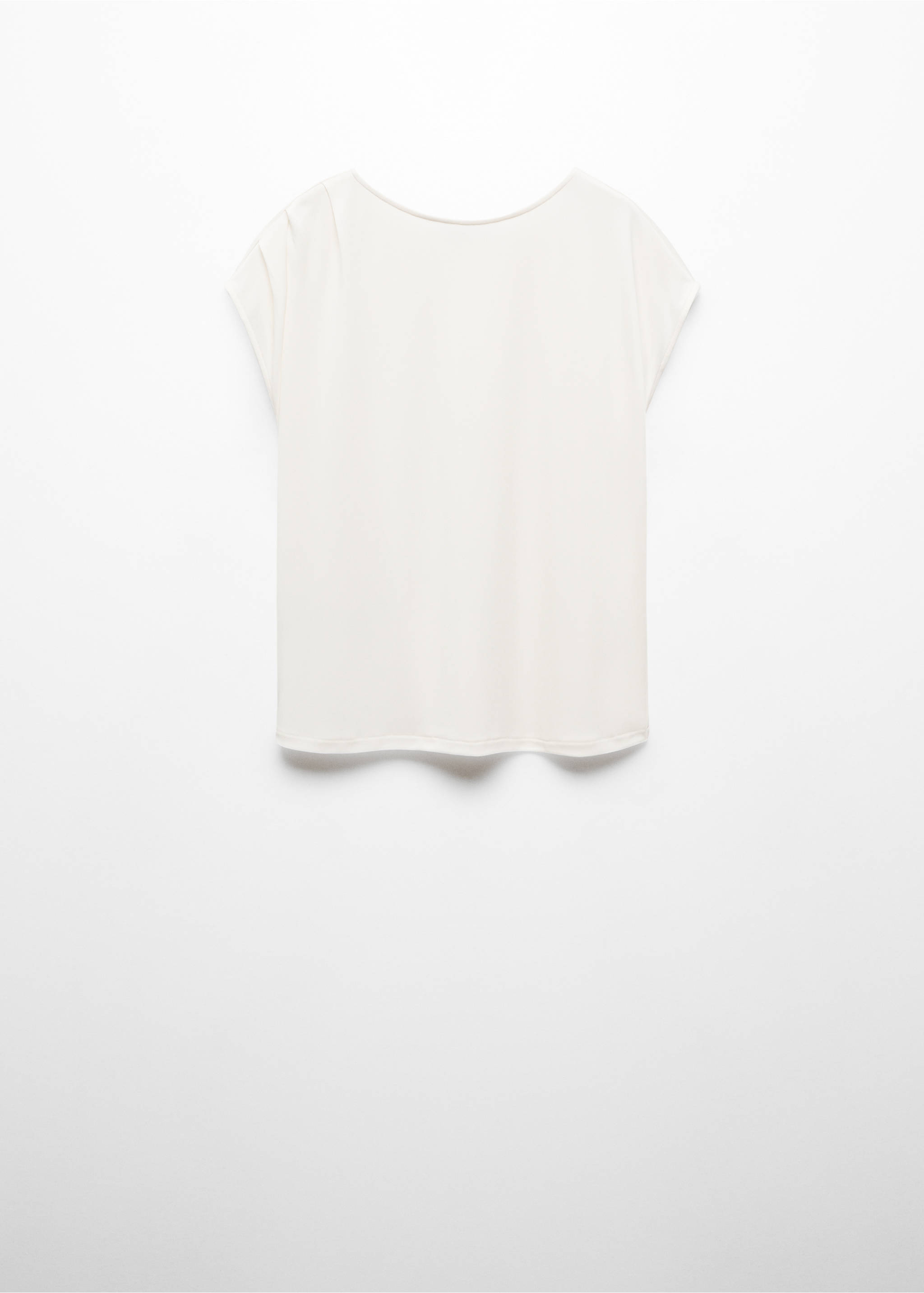 Oversized short-sleeved t-shirt - Article without model, Ecru. Ref: 67039059-00.