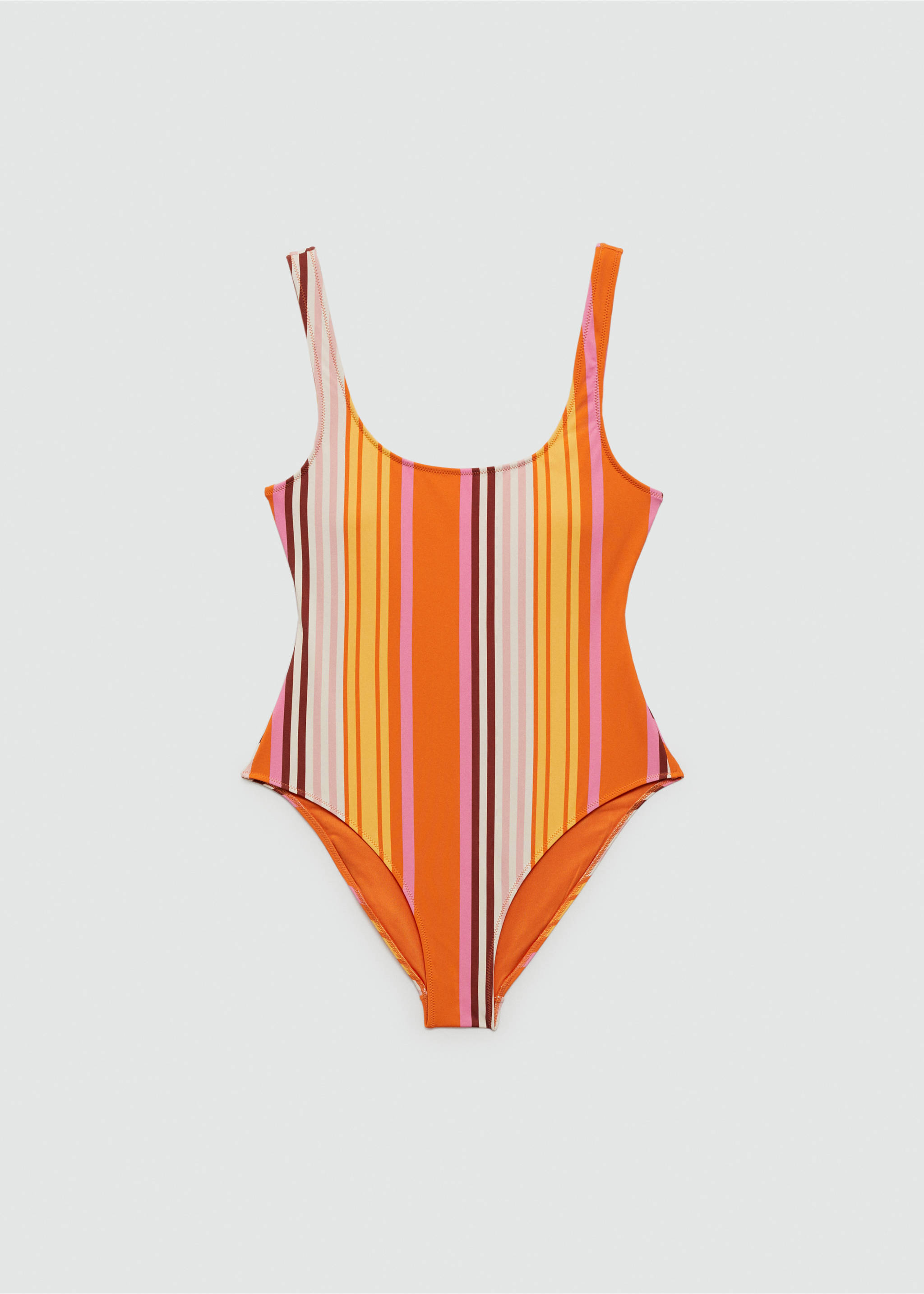 Striped swimming trunks - Article without model, Orange. Ref: 67039227-00.