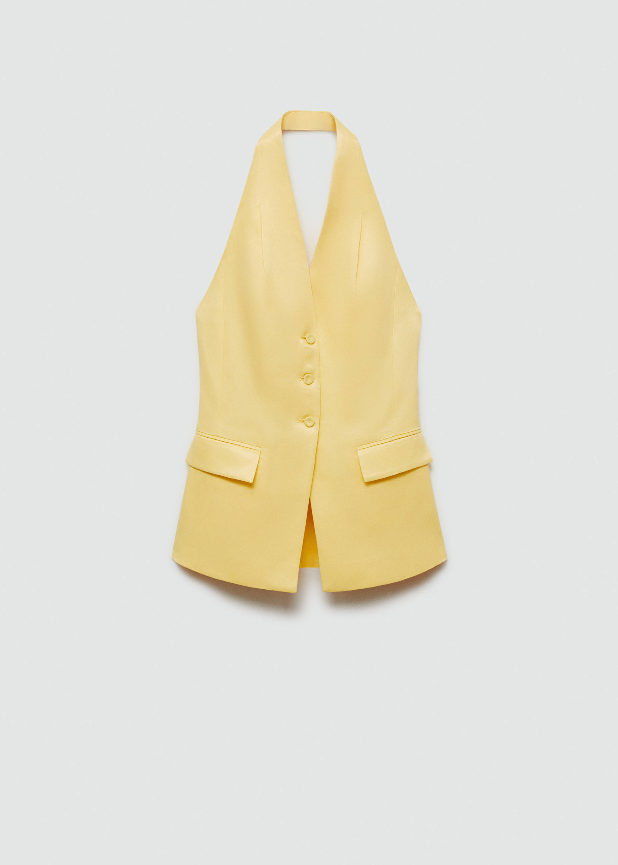 Halter-neck gilet with buttons - Article without model