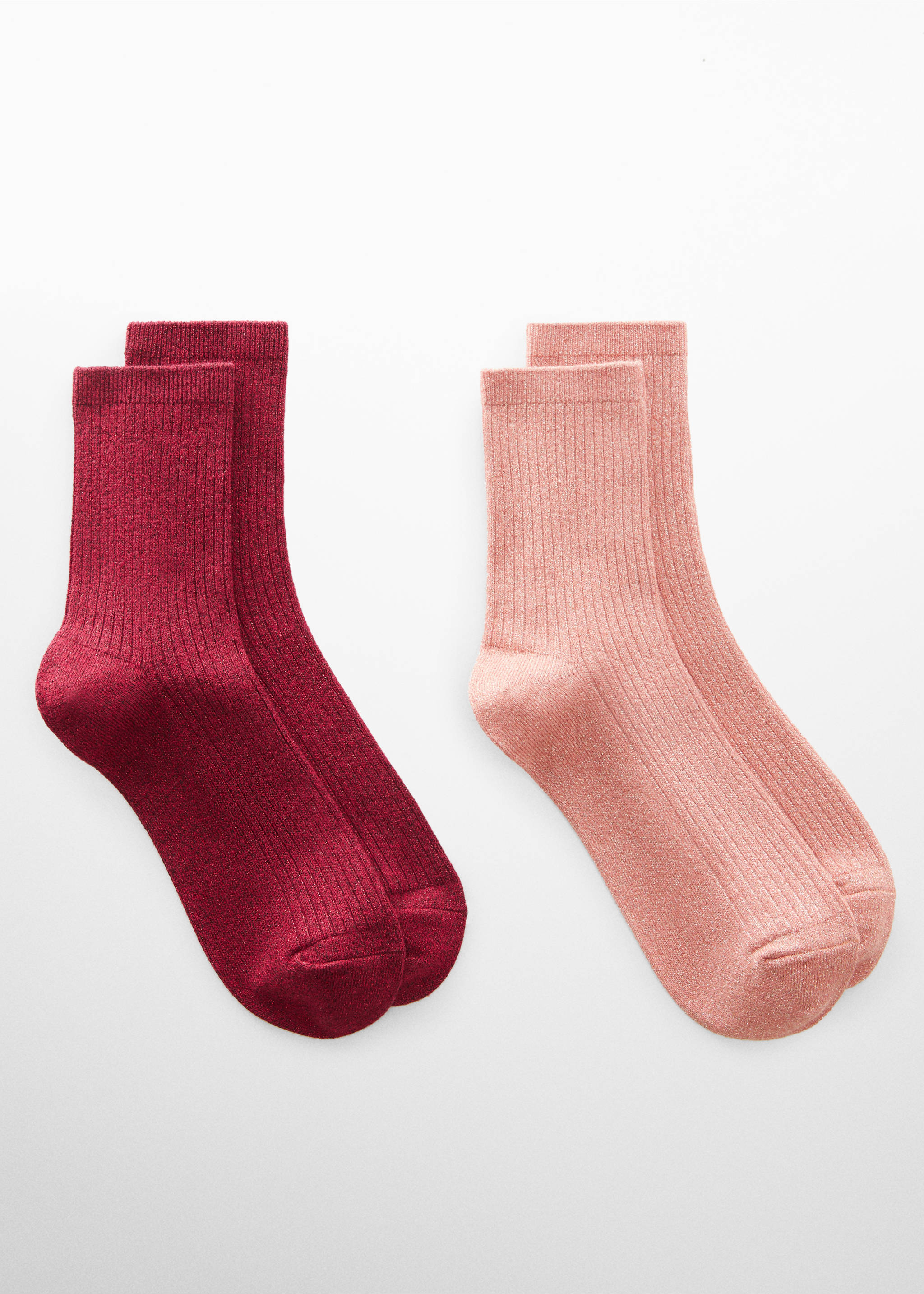 2 pack lurex socks - Article without model, Red. Ref: 67040260-00.