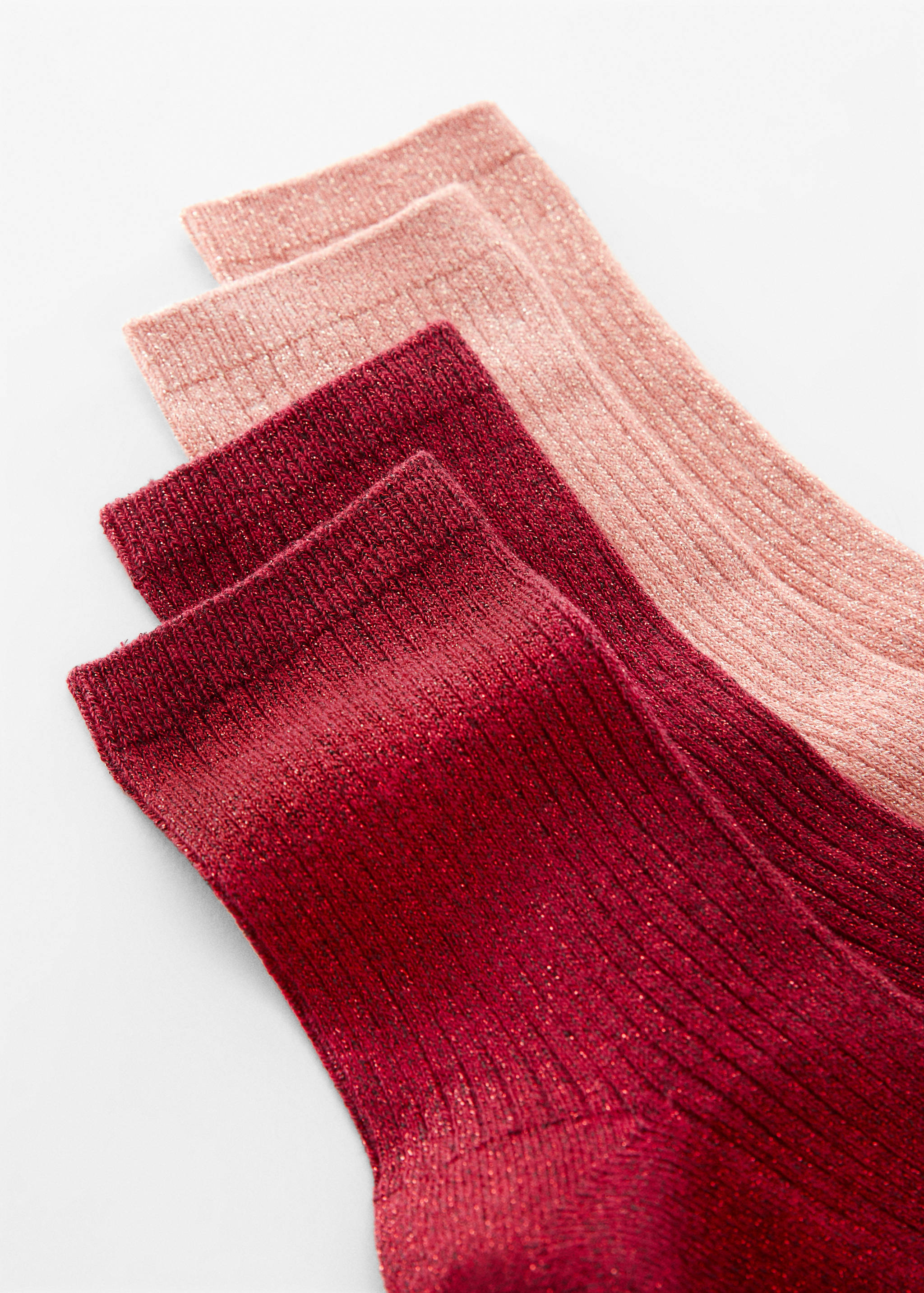 2 pack lurex socks - Medium plane