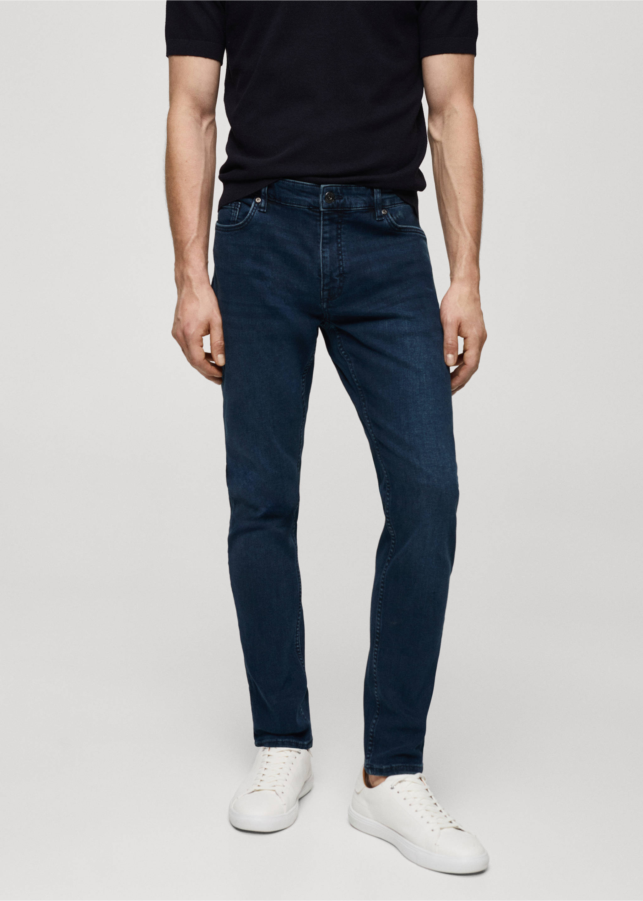Jeans Jude skinny fit - Plano medio, Azul oscuro intenso. Ref: 67040270-00.