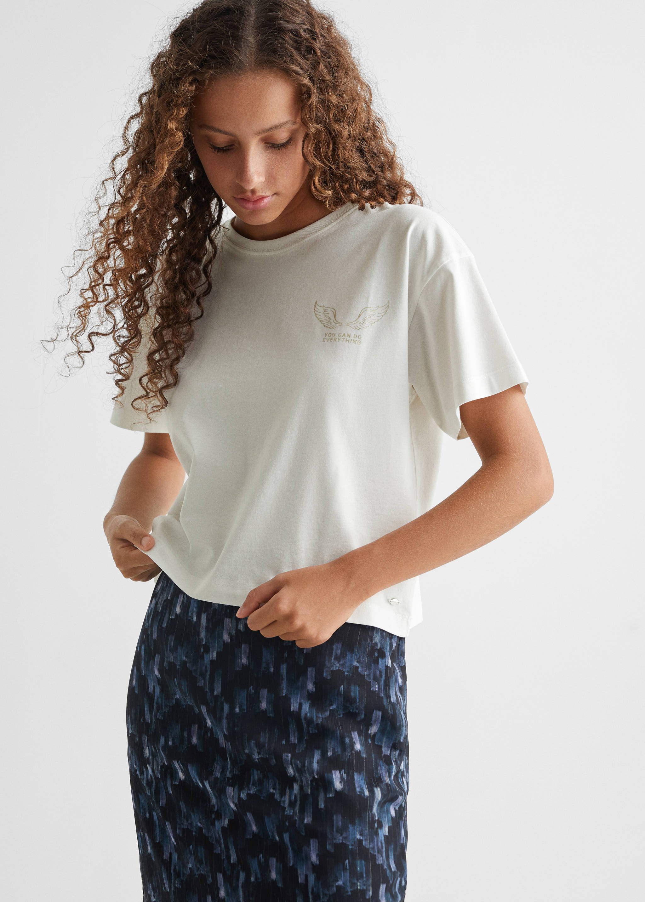 Printed message T-shirt - Medium plane
