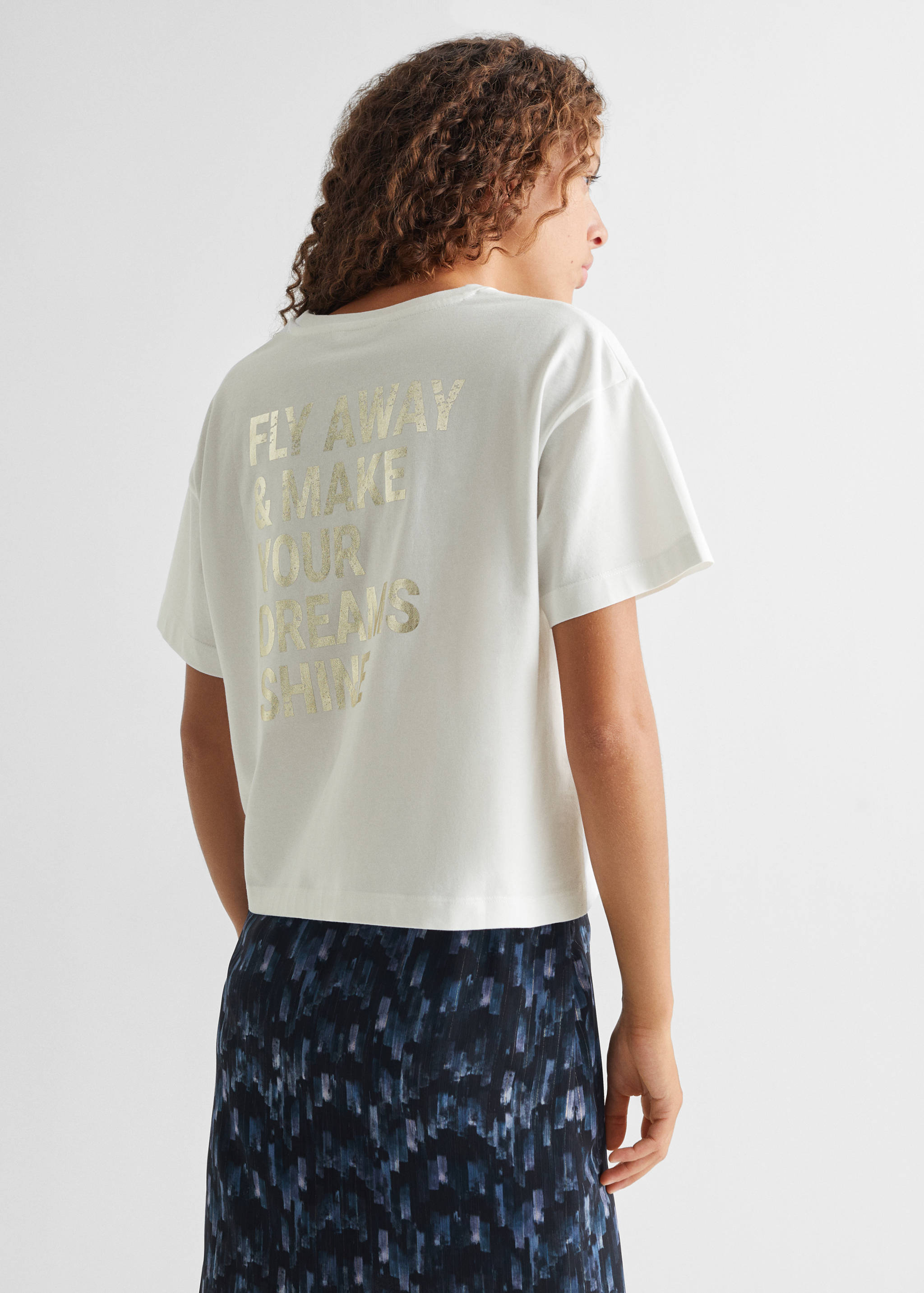 Printed message T-shirt - Reverse of the article