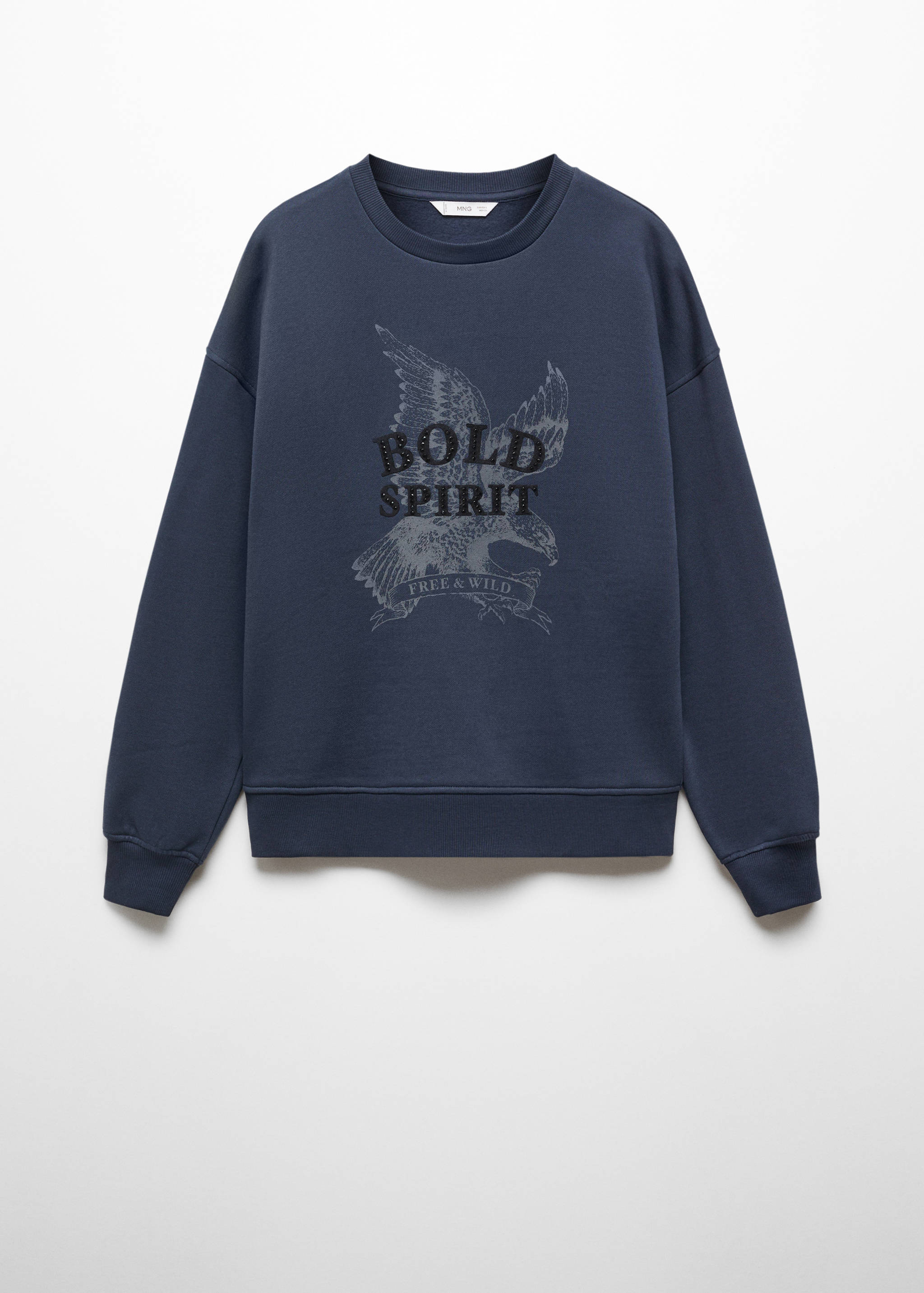 Printed message sweatshirt - Article without model