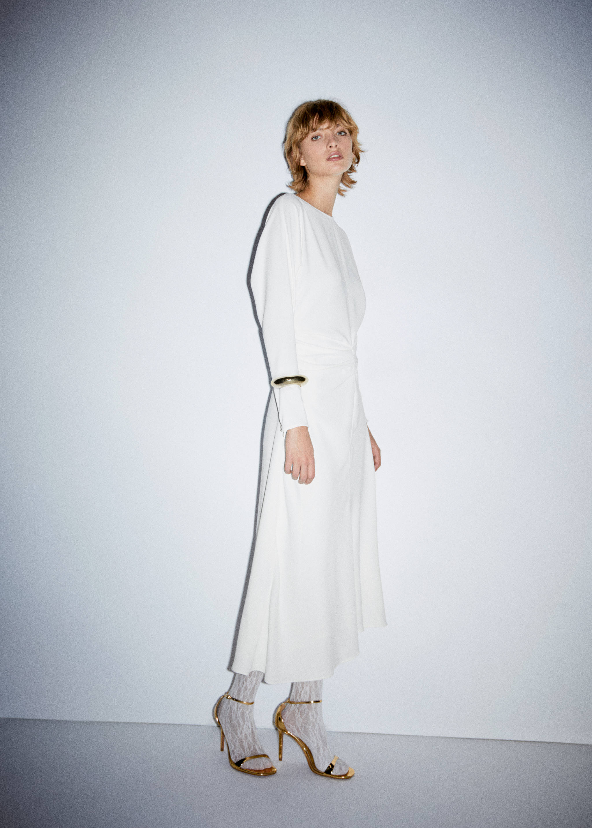 Sandàlies metal·litzades taló - Pla general