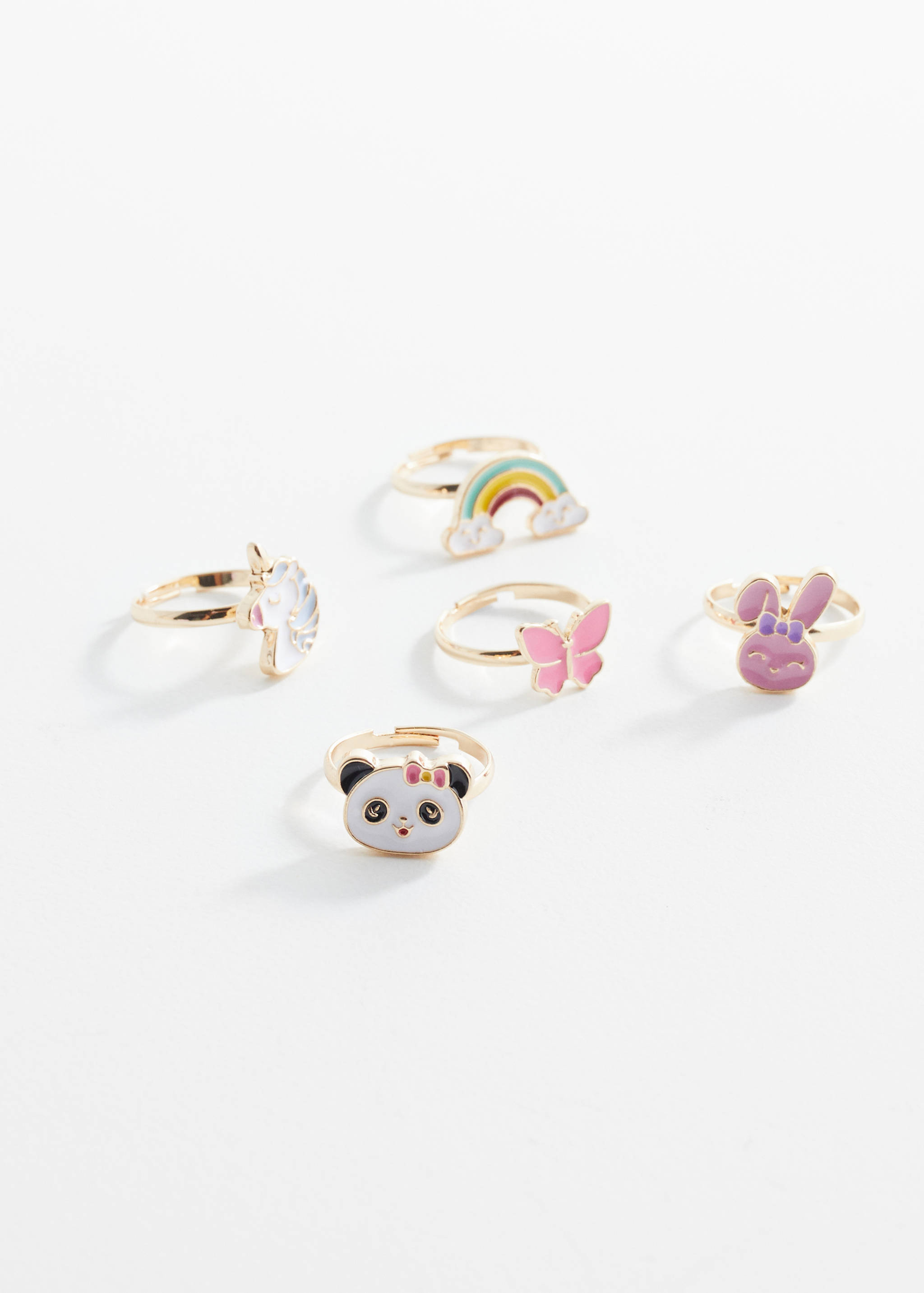 5er-Pack Kombi-Ringe - Mittlere Ansicht