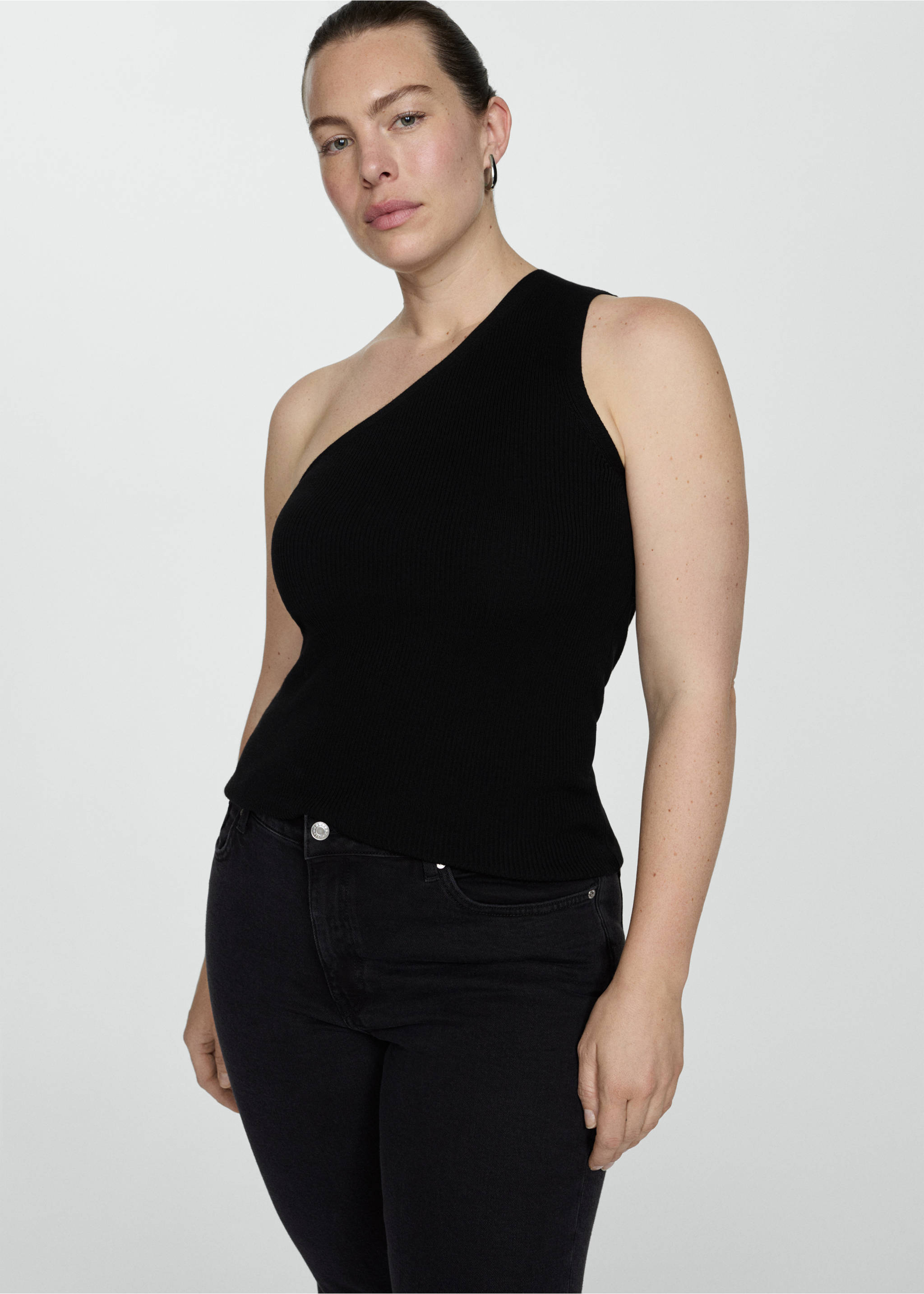 Jeans flare med normalt liv - Artikkeldetalj 5, Black denim. Ref: 67040315-00.