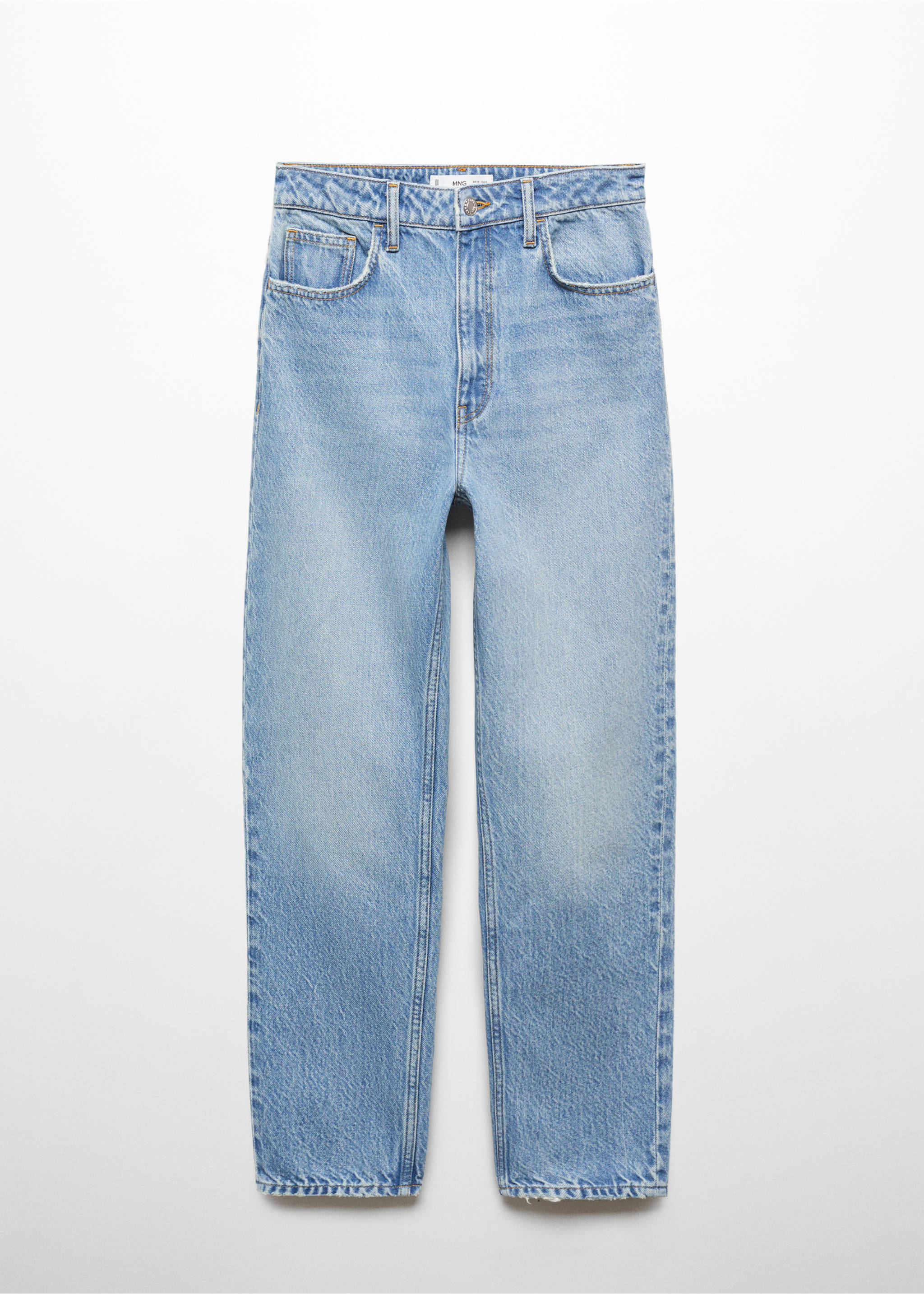 Jeans Mom2000 mom med høyt liv - Artikkel uten modell, Halvblå. Ref: 67040316-00.