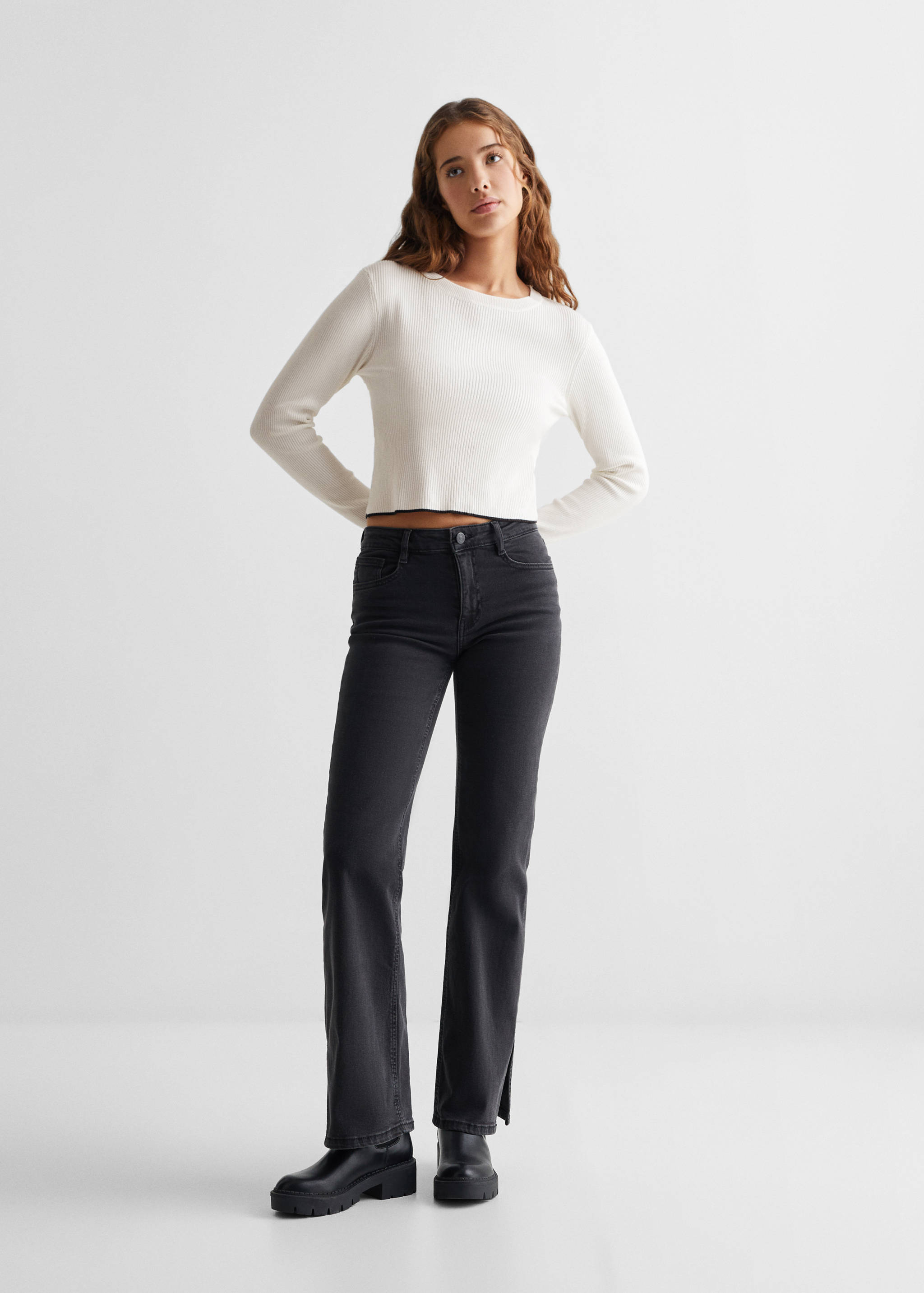 Jersei canalé contrast - Pla general