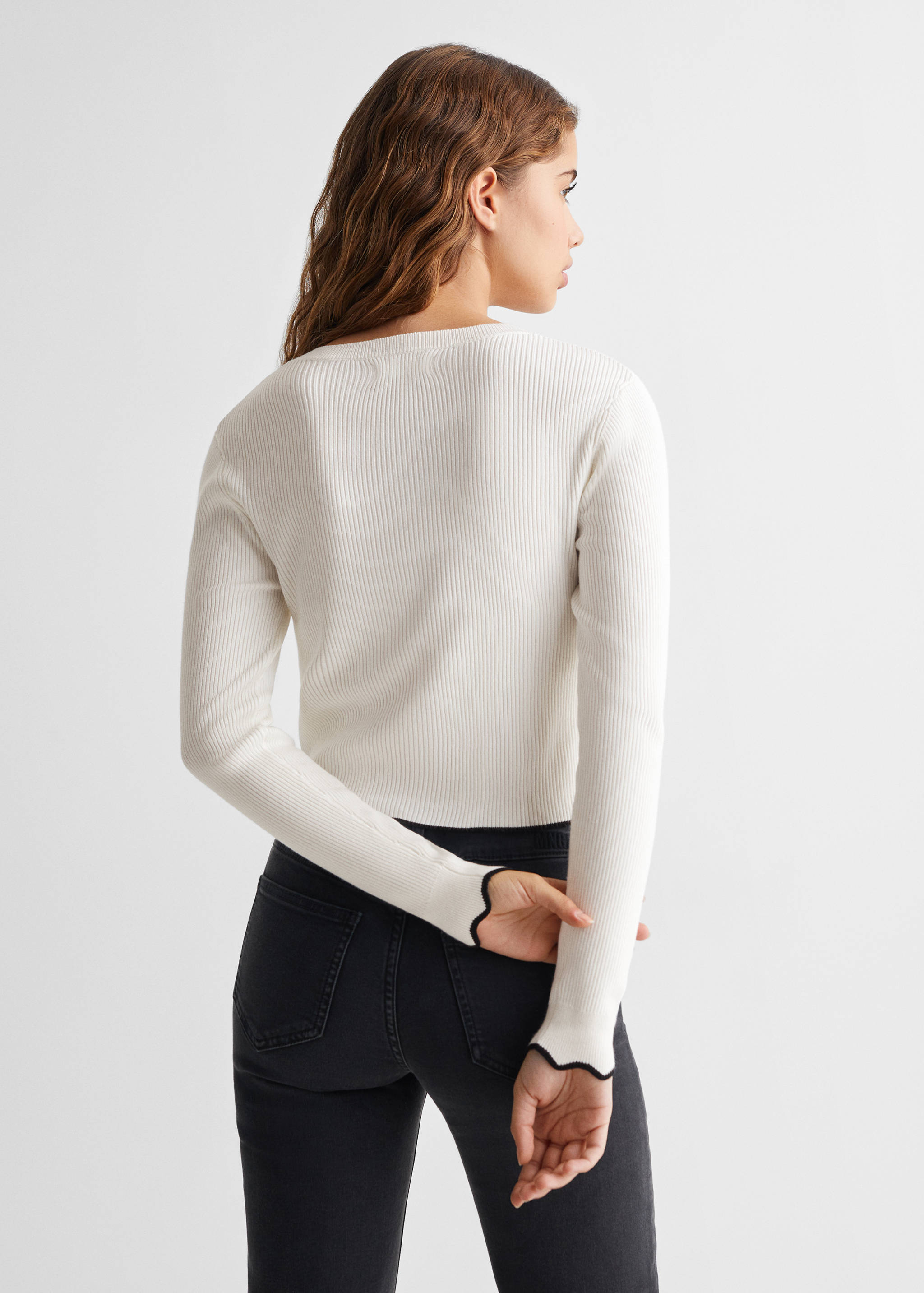 Jersei canalé contrast - Revers de l'article