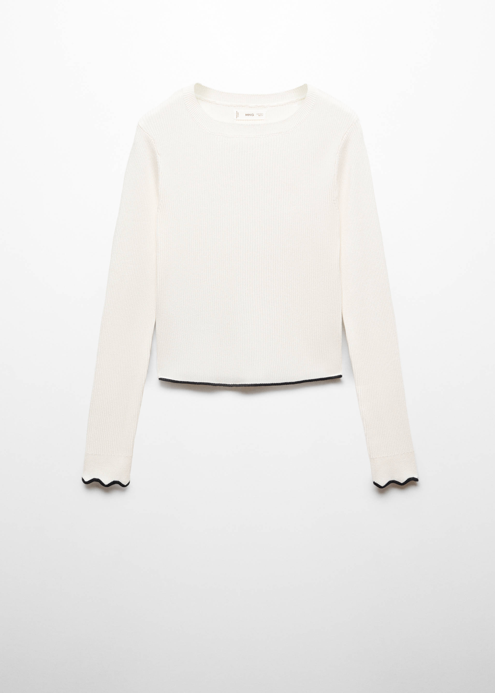 Contrast ribbed sweater - Article without model