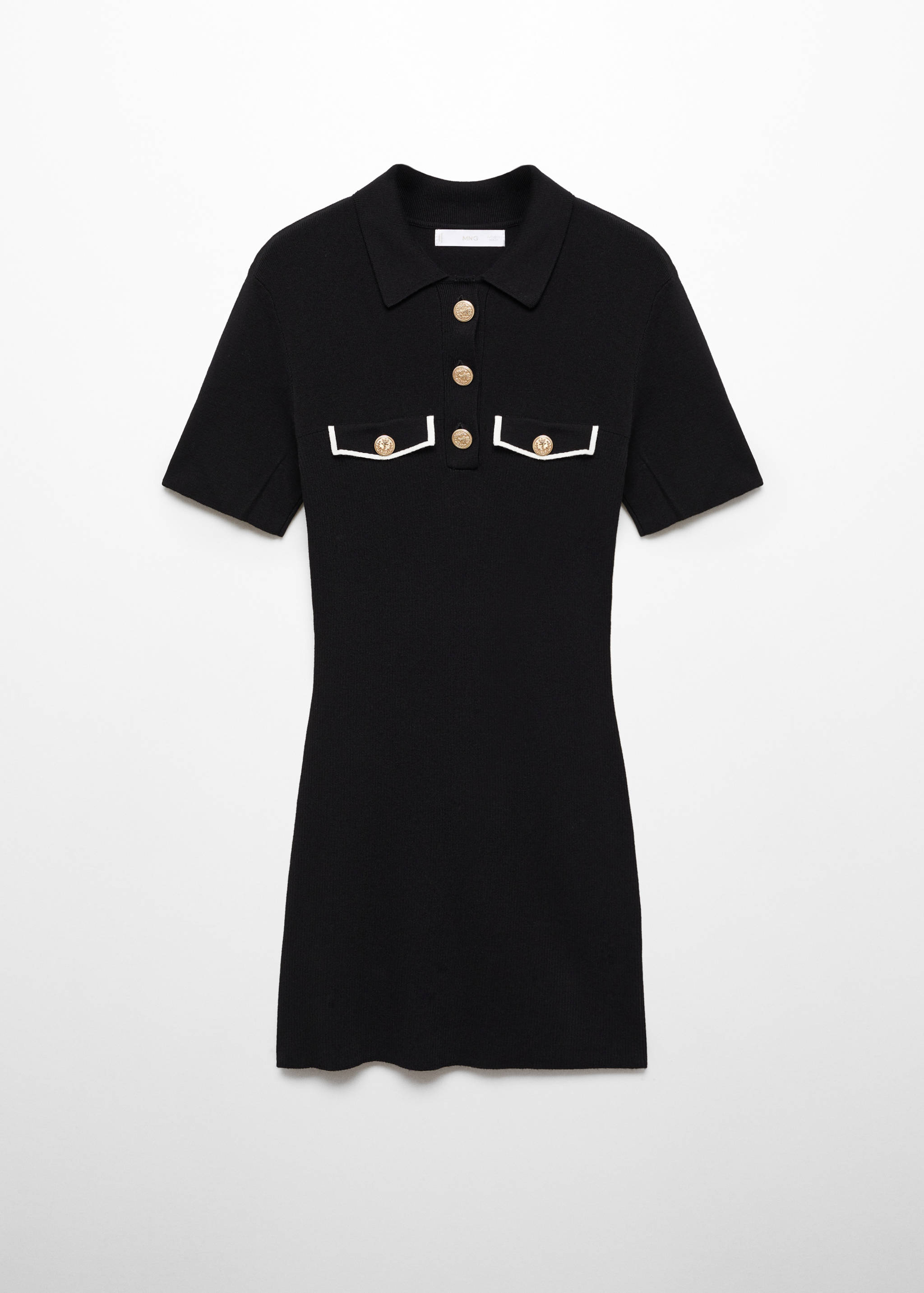 Knitted dress with polo neck - Article without model