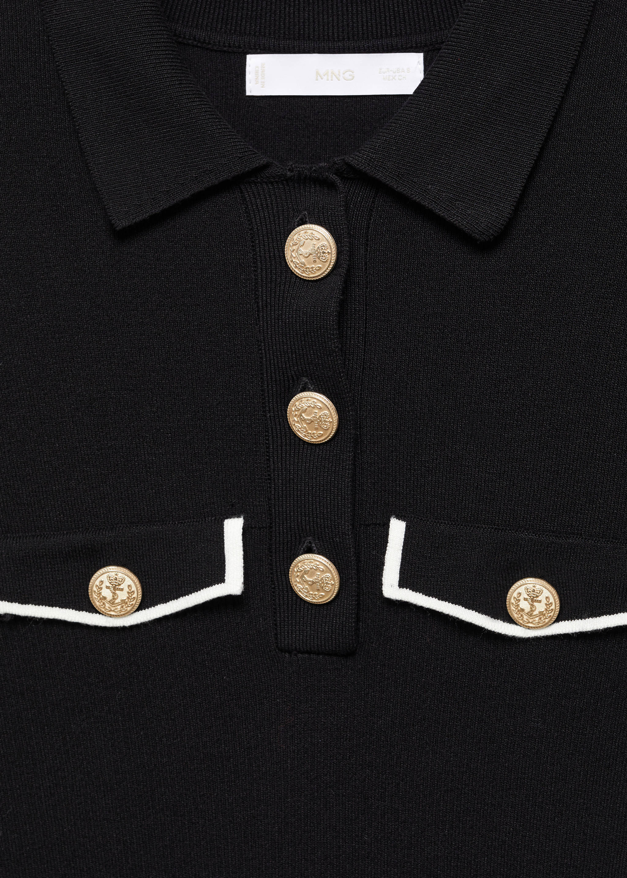 Knitted dress with polo neck - Details of the article 8