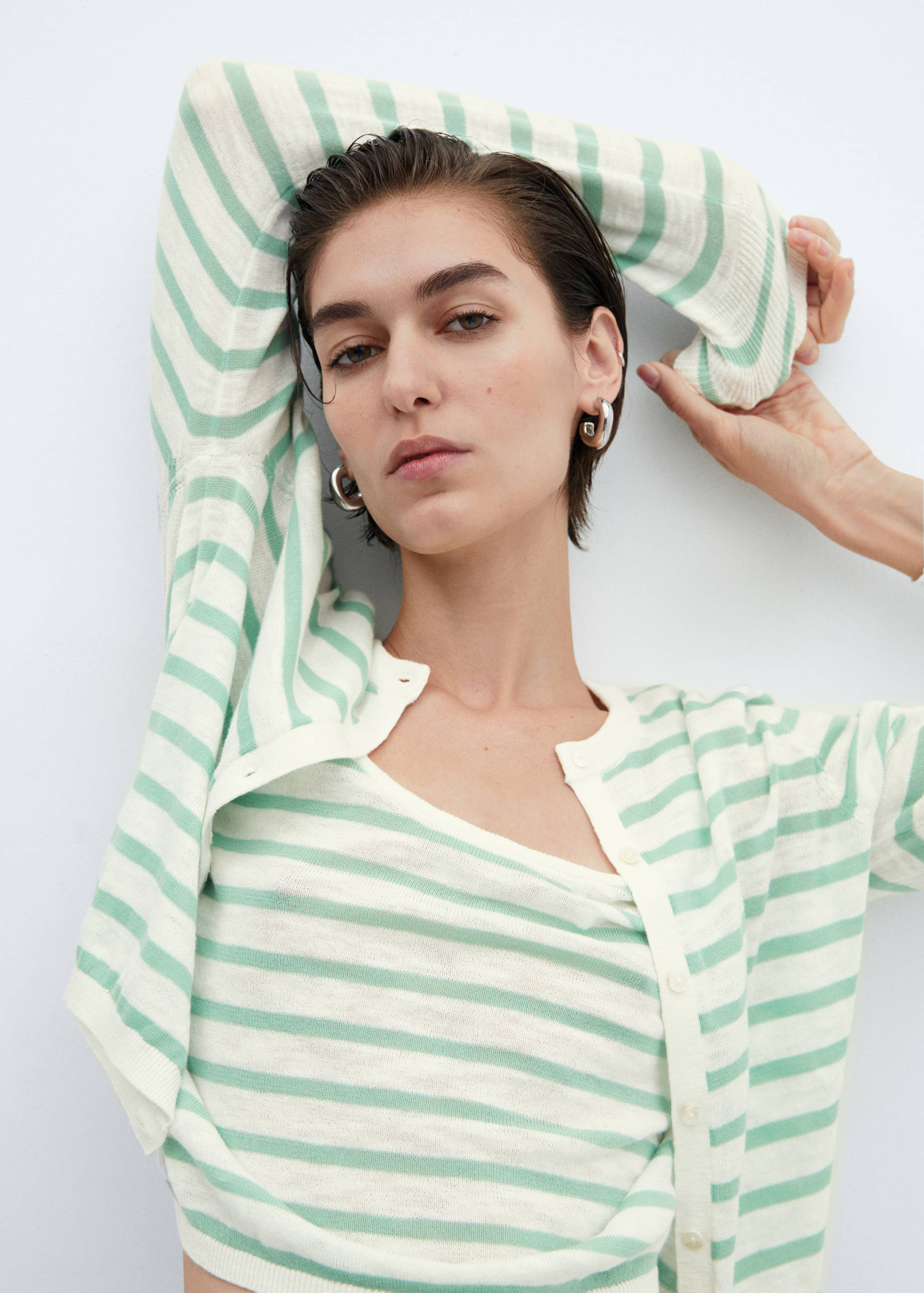 Gestreiftes Jersey-Top - Detail des Artikels 1