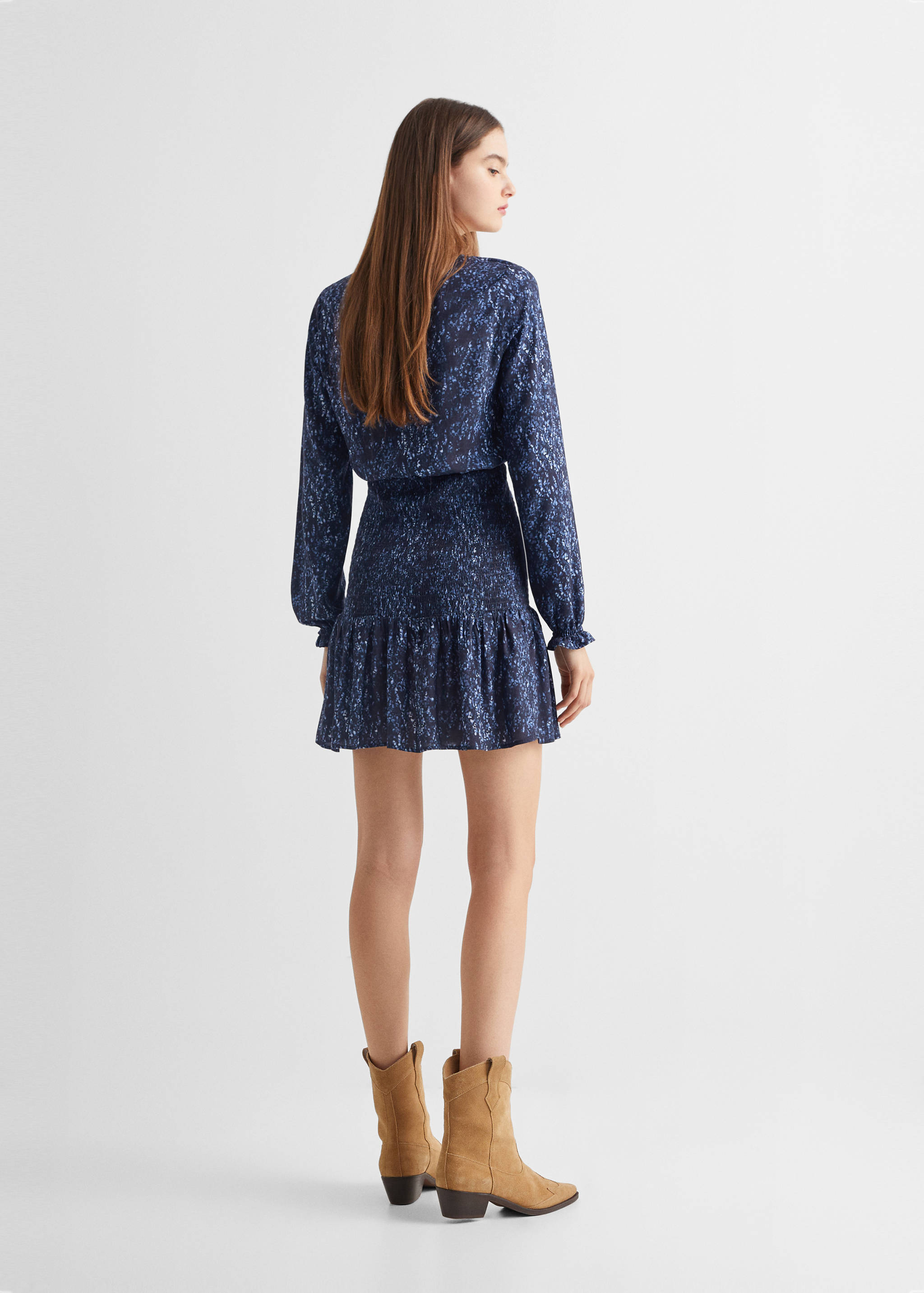 Robe froncée imprimée - Verso de l’article