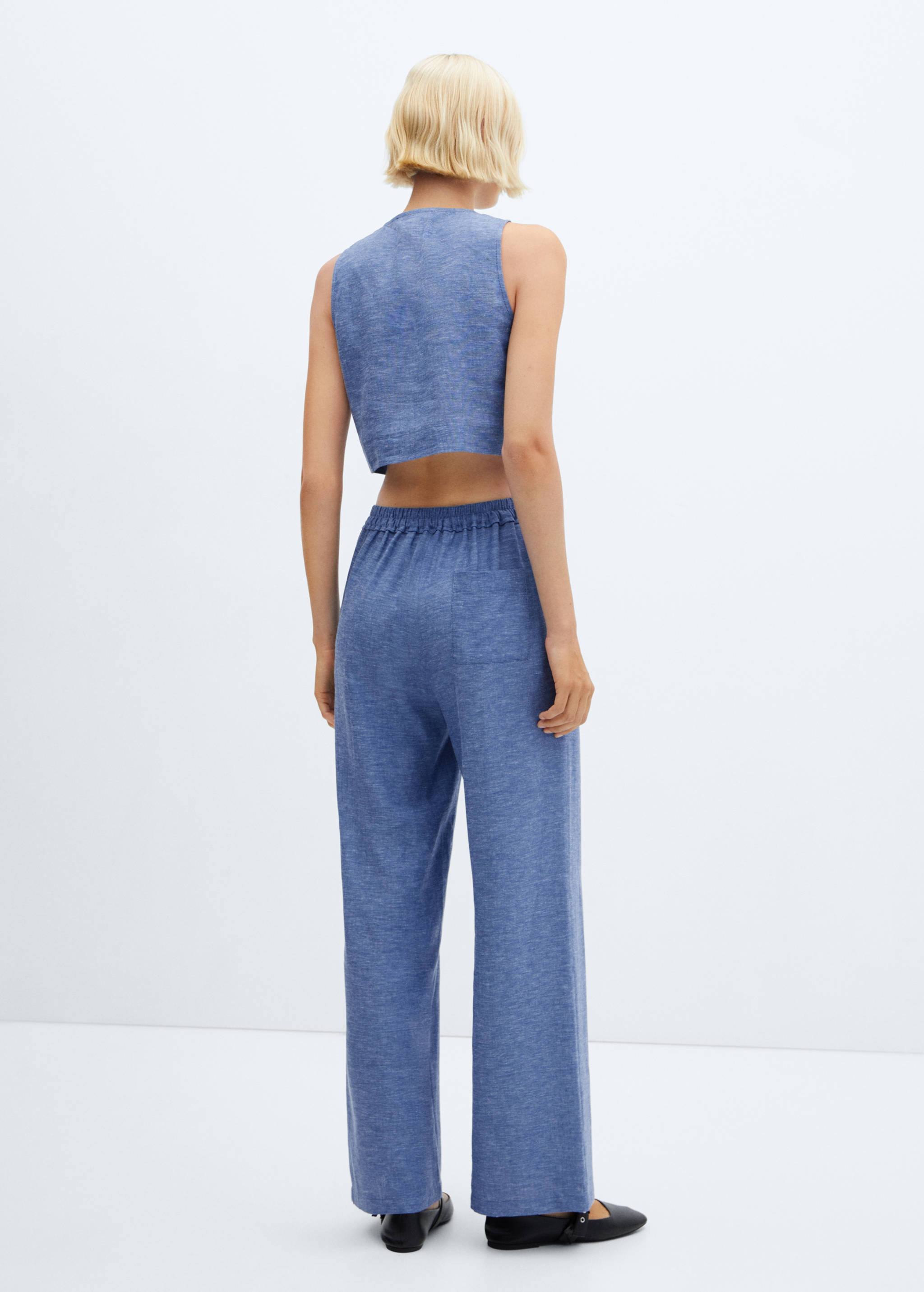Leinenhose mit Gummibund - Rückseite des Artikels