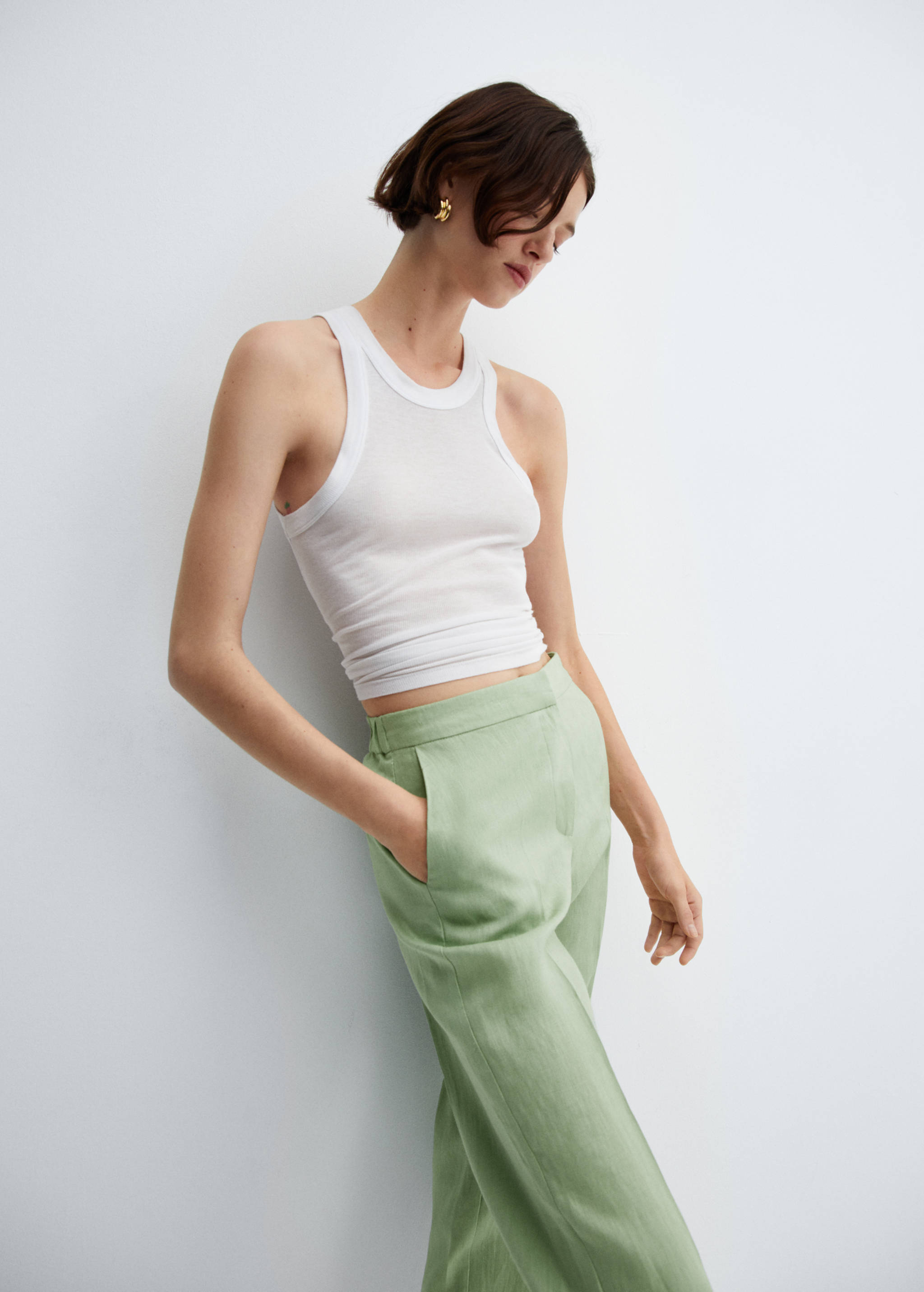 Pantalons 100% lli rectes - Detall de l'article 1