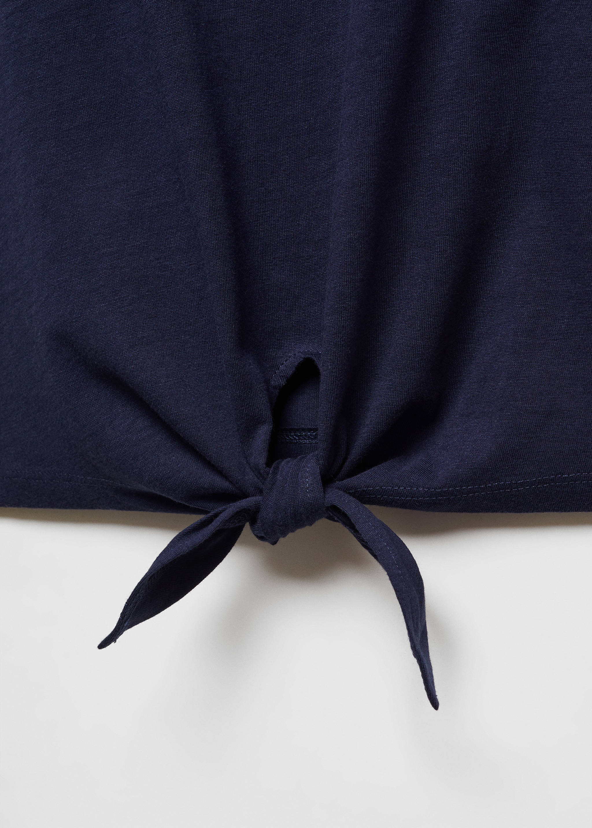 Baumwoll-T-Shirt mit Knotendetail - Detail des Artikels 8