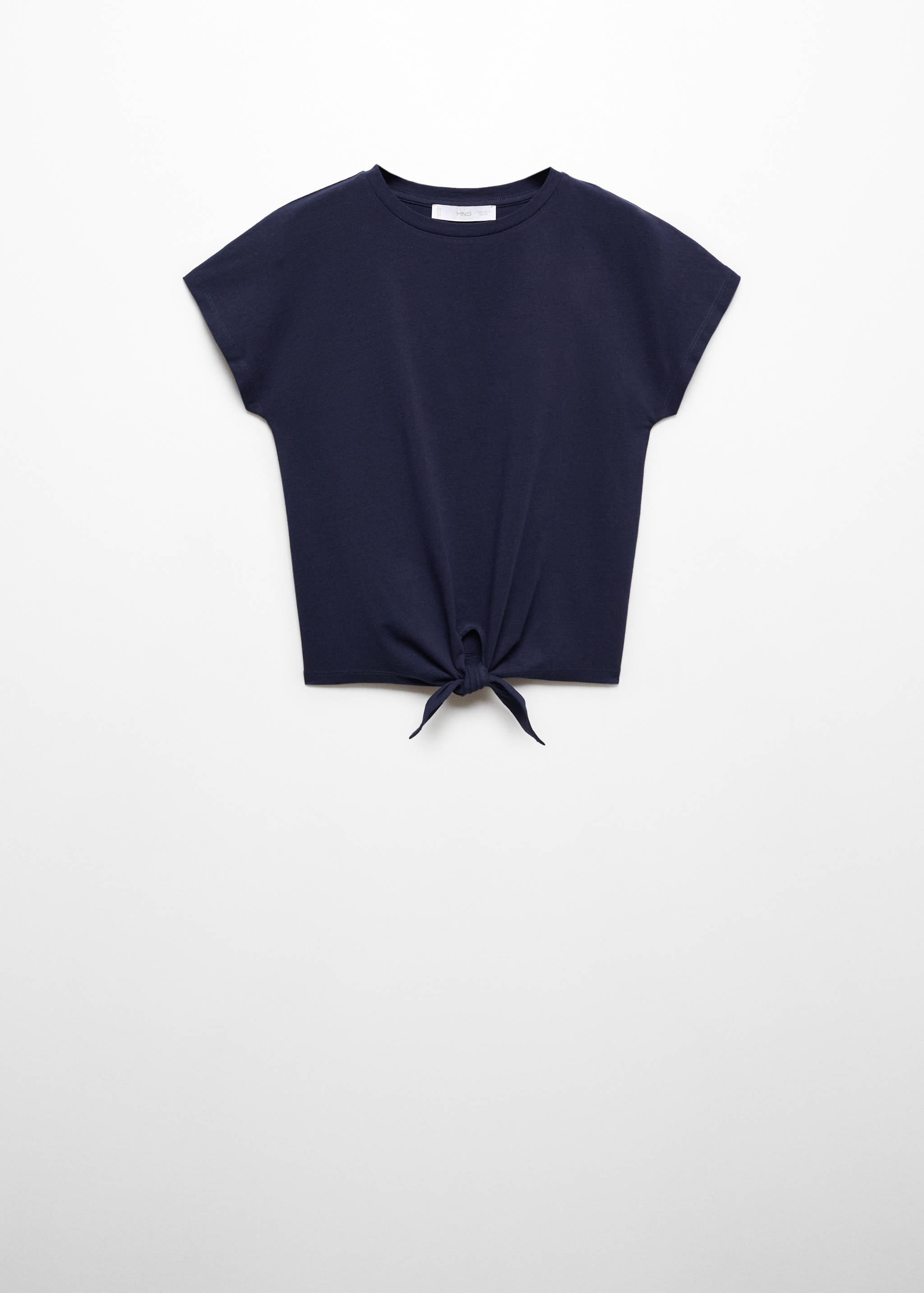 Baumwoll-T-Shirt mit Knotendetail - Artikel ohne Model