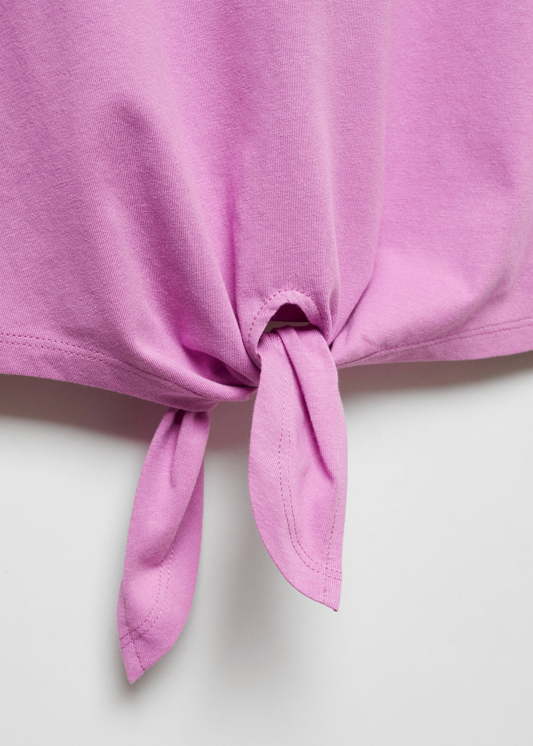 Baumwoll-T-Shirt mit Knotendetail - Detail des Artikels 8
