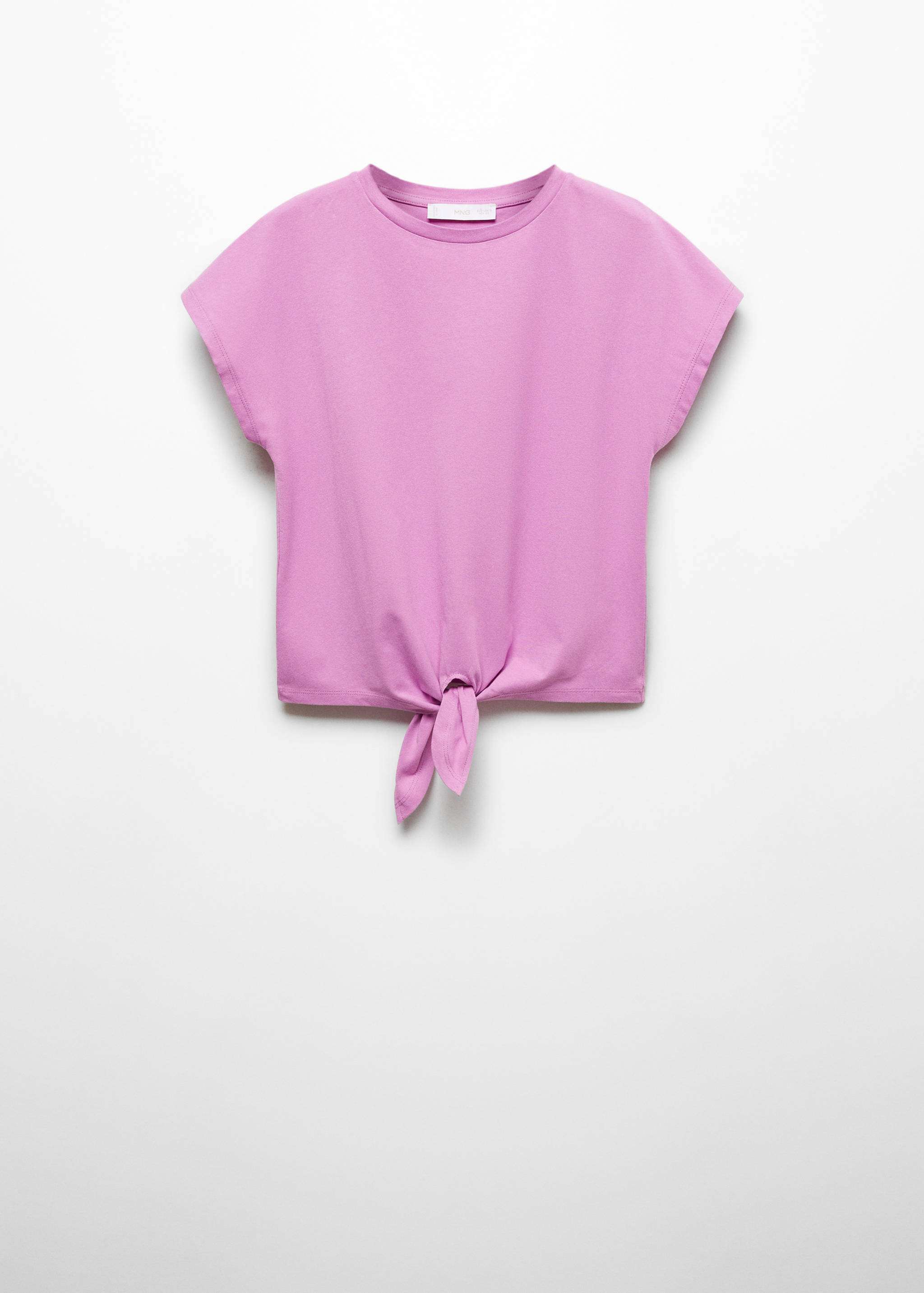 Baumwoll-T-Shirt mit Knotendetail - Artikel ohne Model