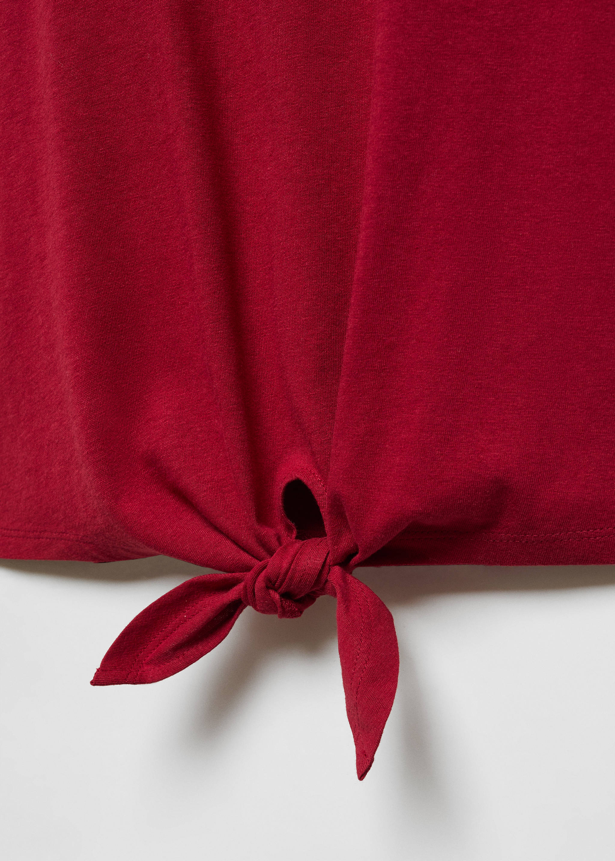 Baumwoll-T-Shirt mit Knotendetail - Detail des Artikels 8