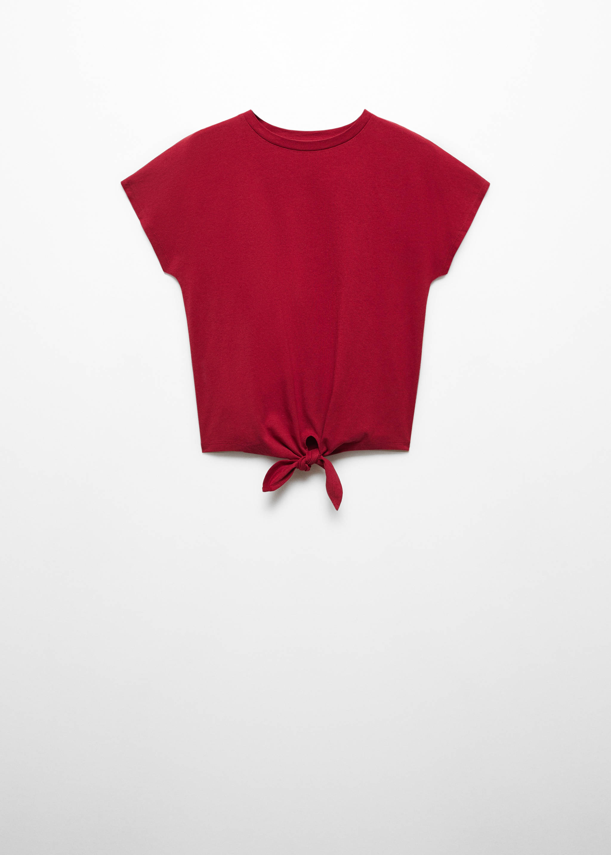 Baumwoll-T-Shirt mit Knotendetail - Artikel ohne Model
