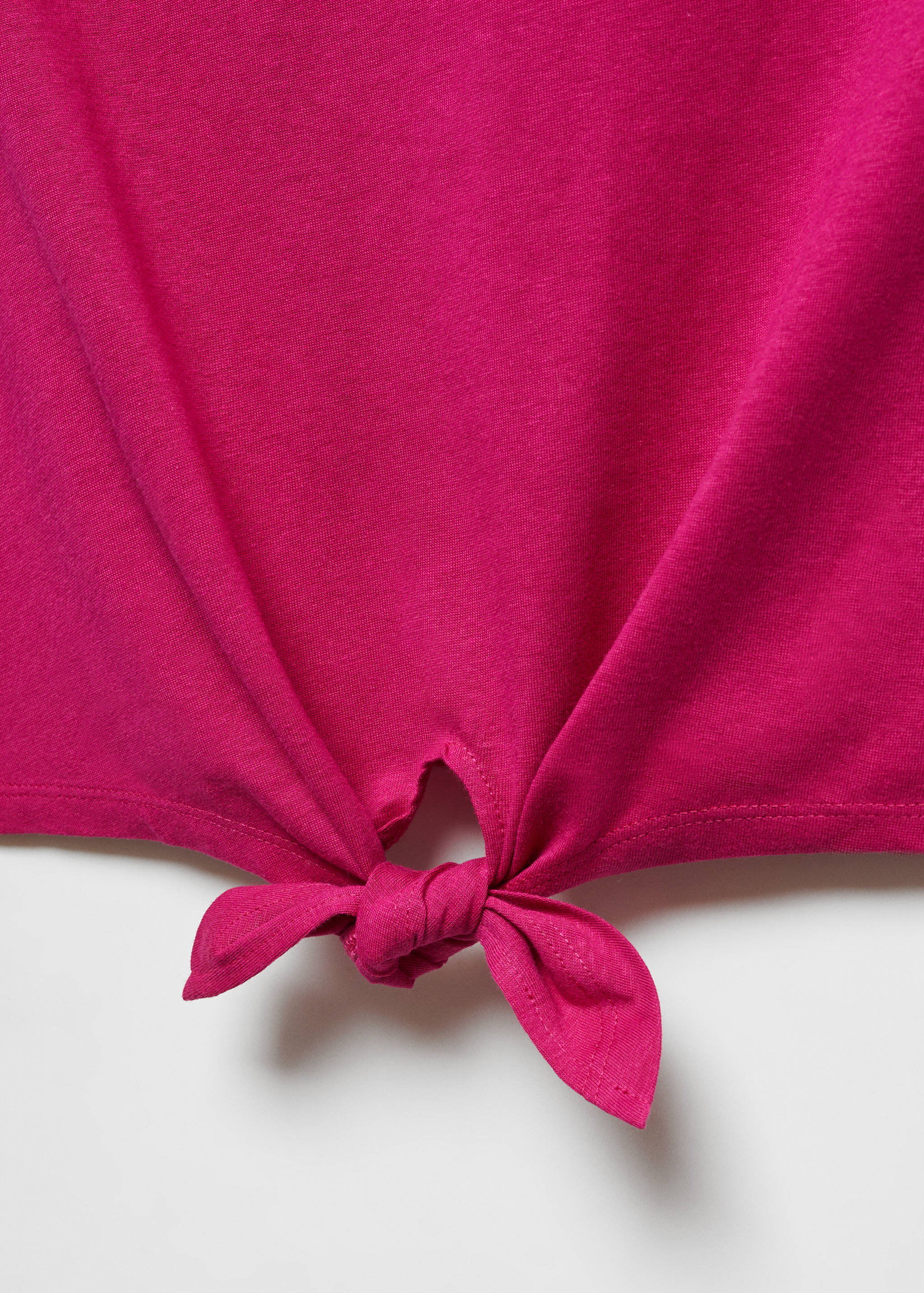 Baumwoll-T-Shirt mit Knotendetail - Detail des Artikels 8