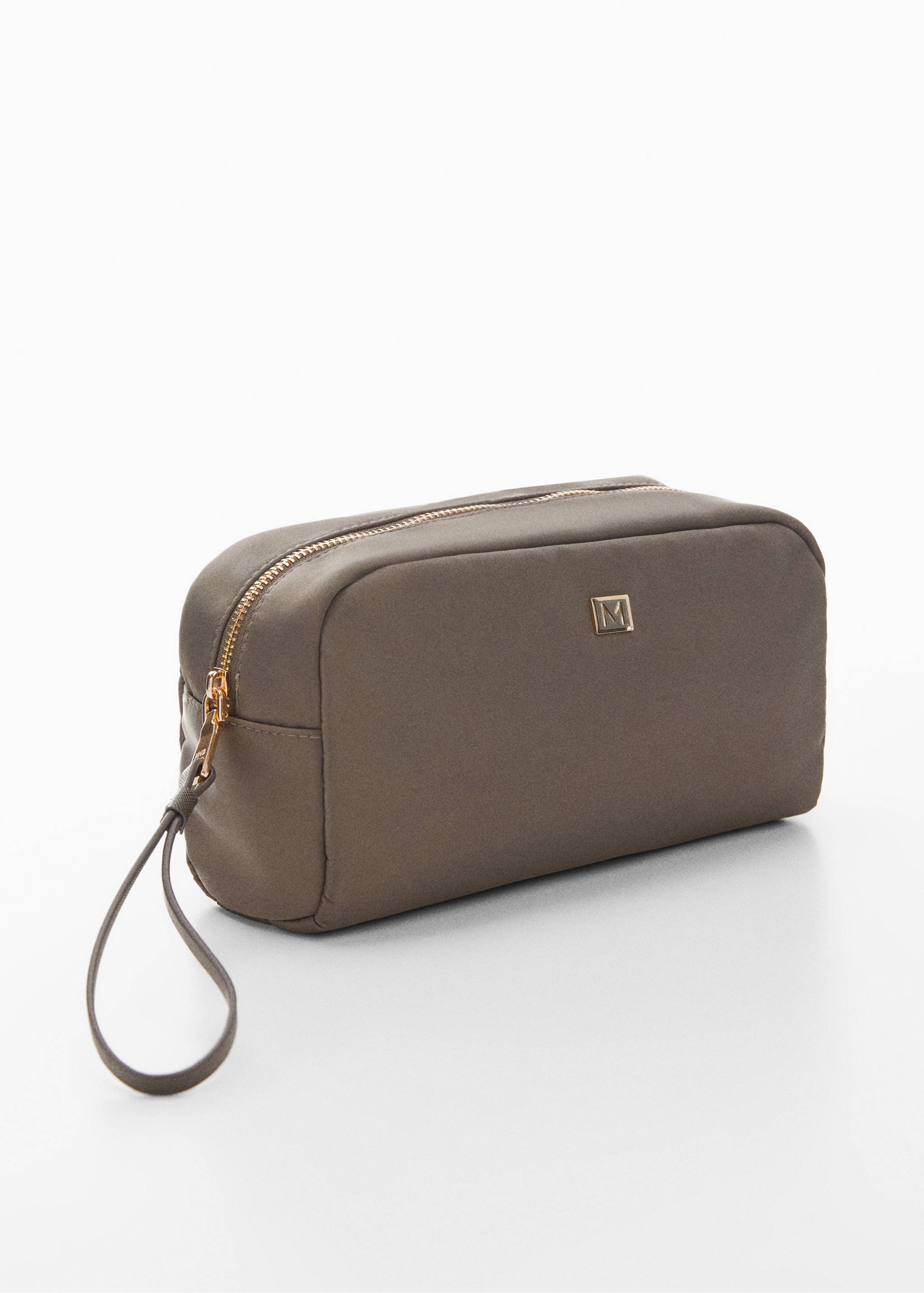 Zipped toiletry bag with logo - Medium plane