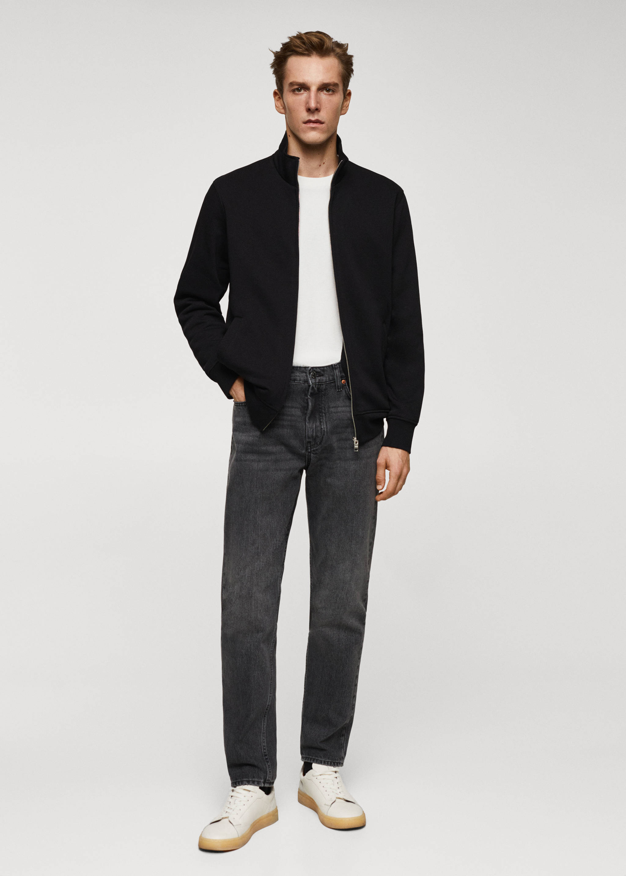 Sweat-shirt coton zip - Plan général