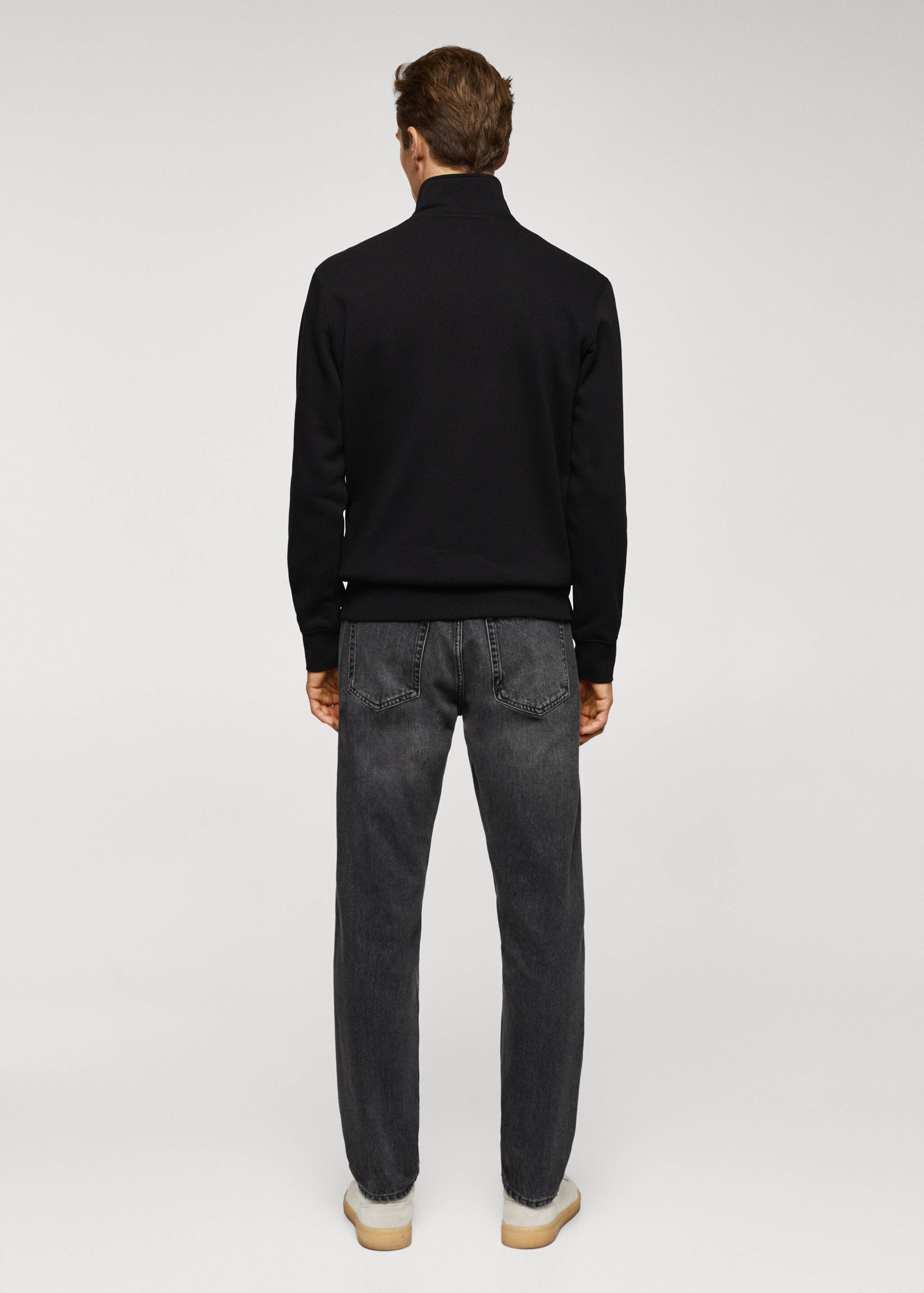 Sweat-shirt coton zip - Verso de l’article